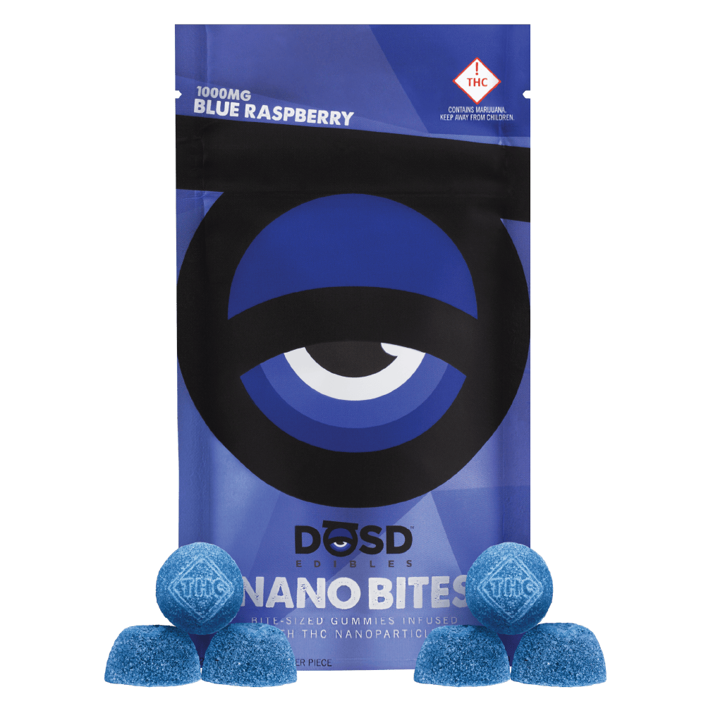 Nano Bites - Blue Raspberry 1000mg, Sativa Enhanced