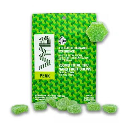 VYB | kiwi strawberry | Peak | 250mg | 1:1 THC:CBD