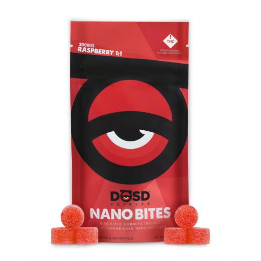 Dosd | Raspberry | Hybrid | 1:1 THC:CBD | 250mg nano gummies