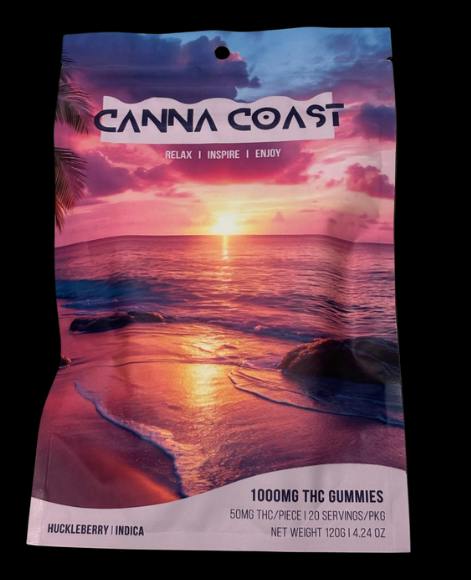 Canna Coast | Huckleberry |Indica | 1000mg THC+CBN cannabis product