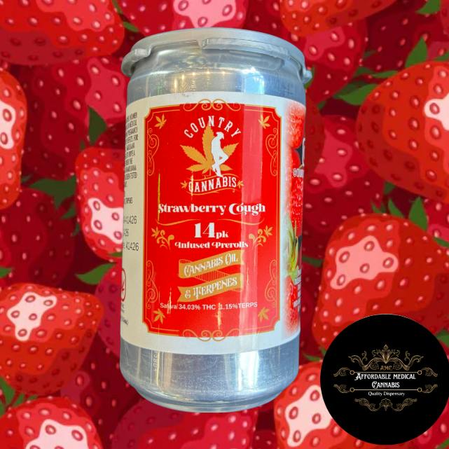Strawberry Cough | Infused Preroll Joint | 14 pk | 14g