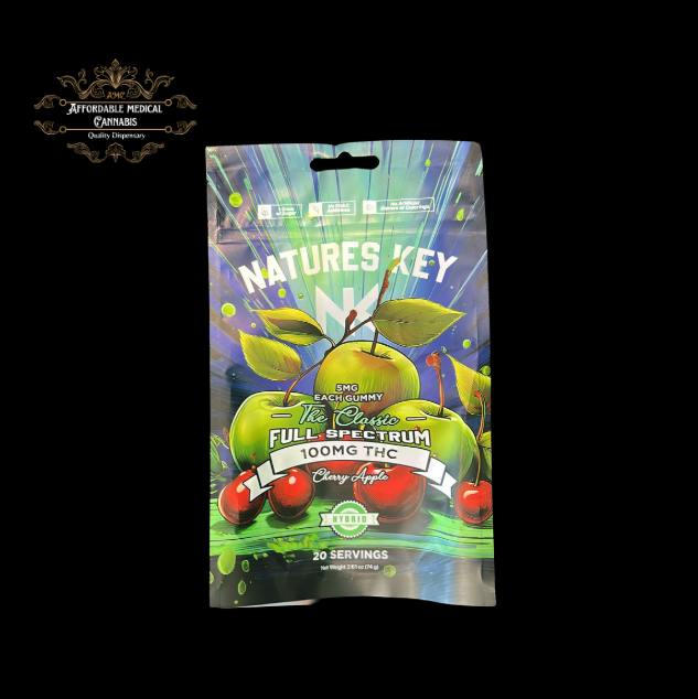 Natures Key | Cherry Apple | Hybrid | 100mg Gummies