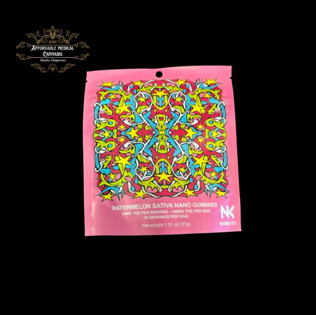 Natures Key | Watermelon | Sativa | 100mg Nano THC Gummies