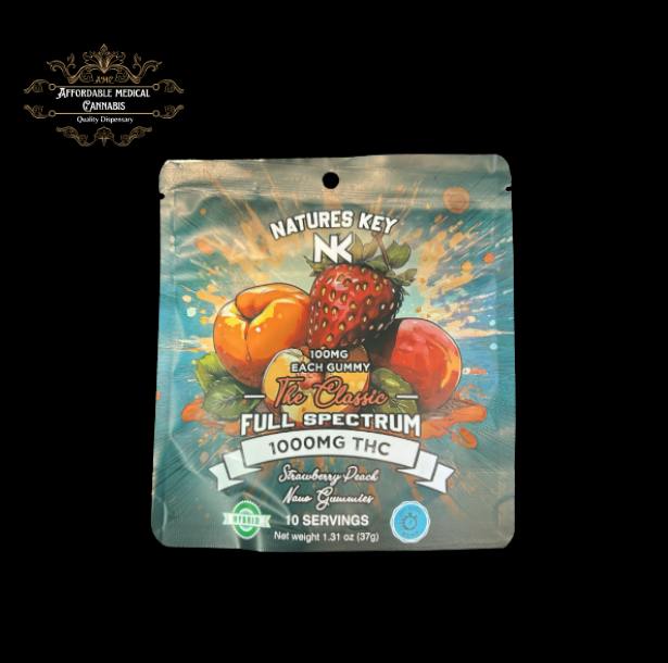 Natures Key | Strawberry Peach | 100mg Gummies