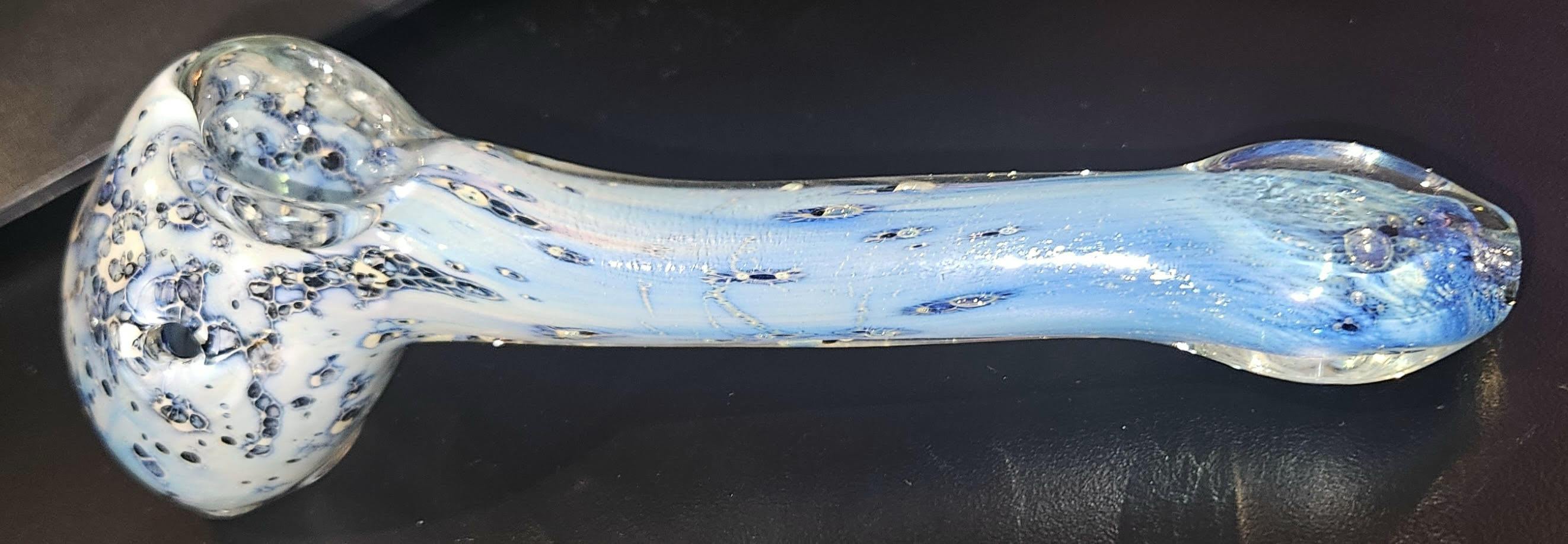 Blue Speckle Glass Hand Bowl