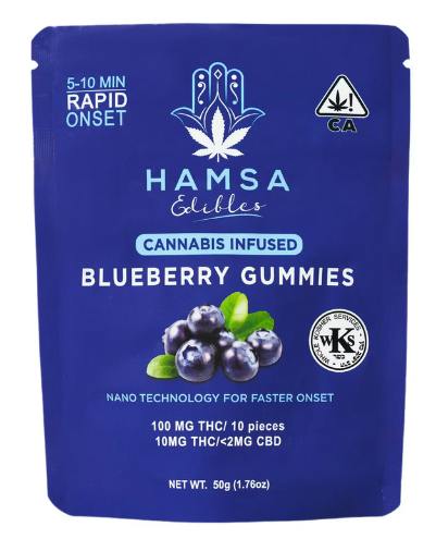 Blueberry Indica Hamsa Gummies 10pk
