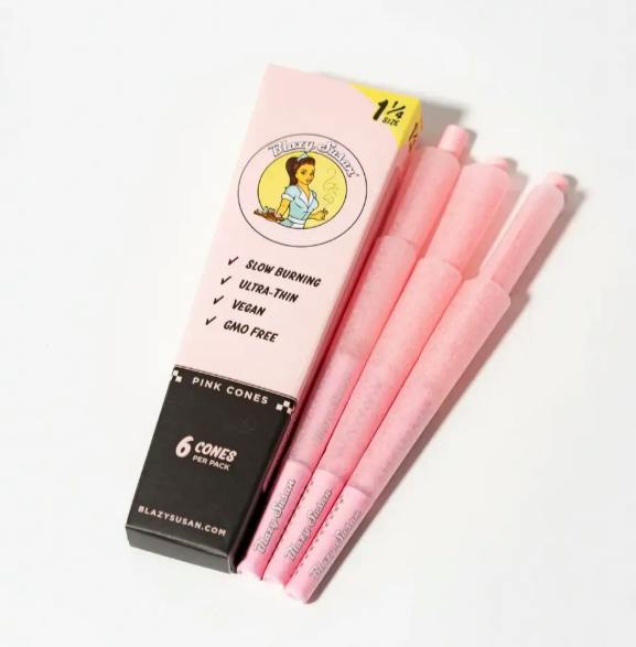 Blazy Susan | 1 1/4 (6) | Pink Paper Cones