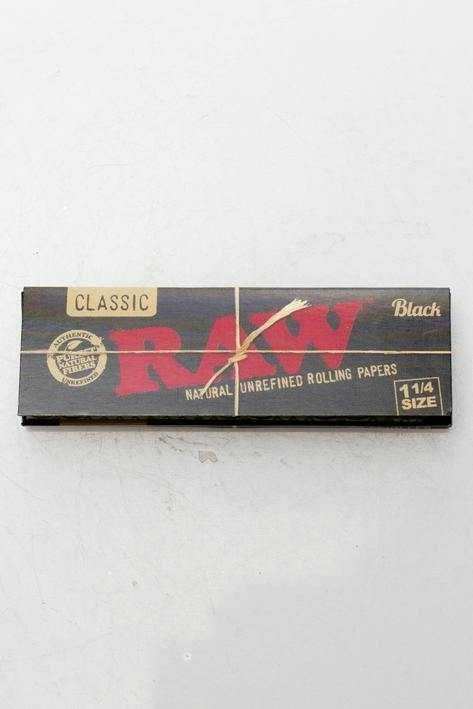 Black Natural Unrefined Rolling Paper - 1 1/4"
