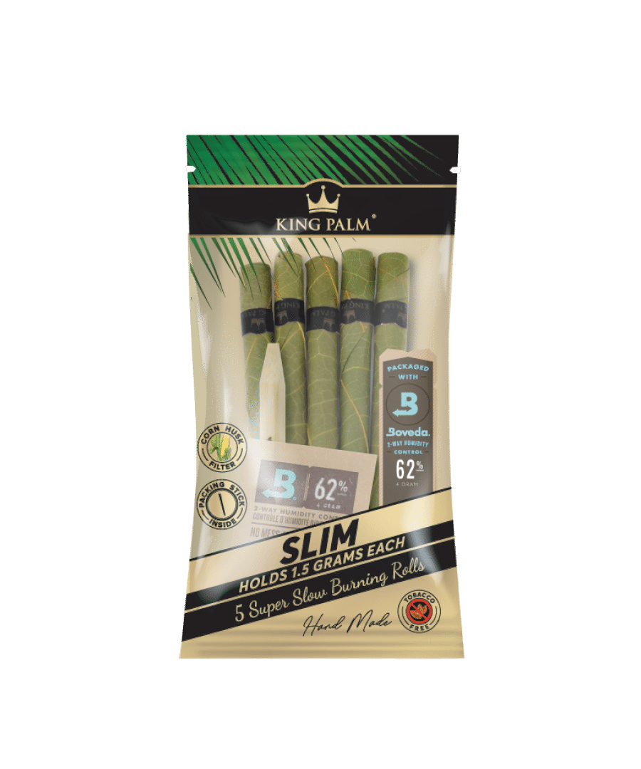 King Palm - Hand-Rolled Leaf - Slim x 5 Rolls