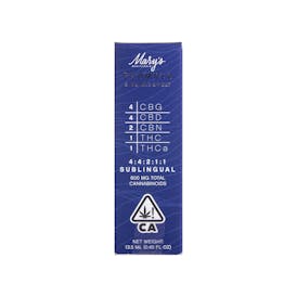 Mary's Medicinals | Ensemble Effect Sublingual Tincture (4:4:2:1:1 CBG:CBD:CBN:THC:THCa - 600mg T...
