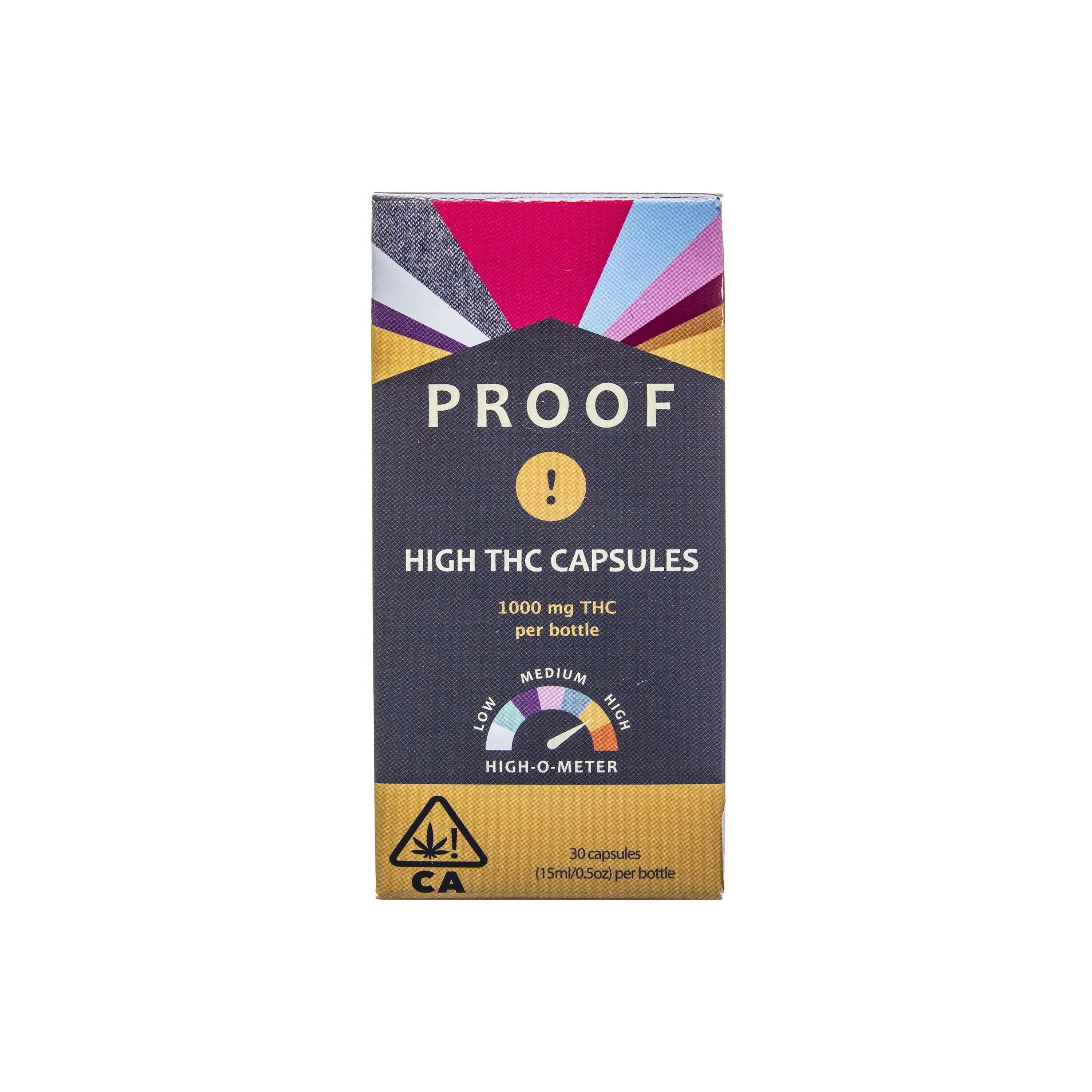 Proof | High THC Capsules 30 Pack (1000mg THC)