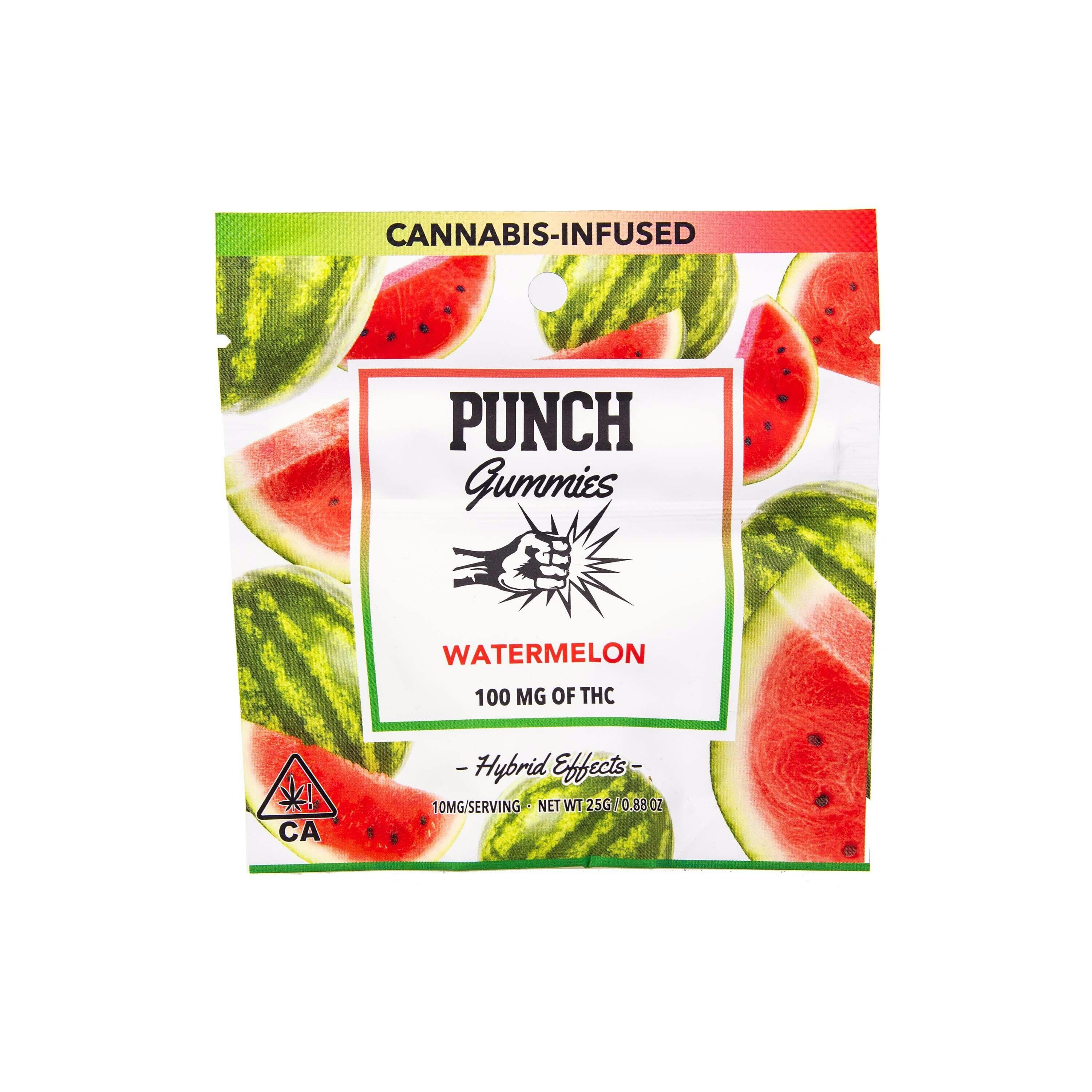 Punch Edibles: Watermelon Gummies (100mg THC)