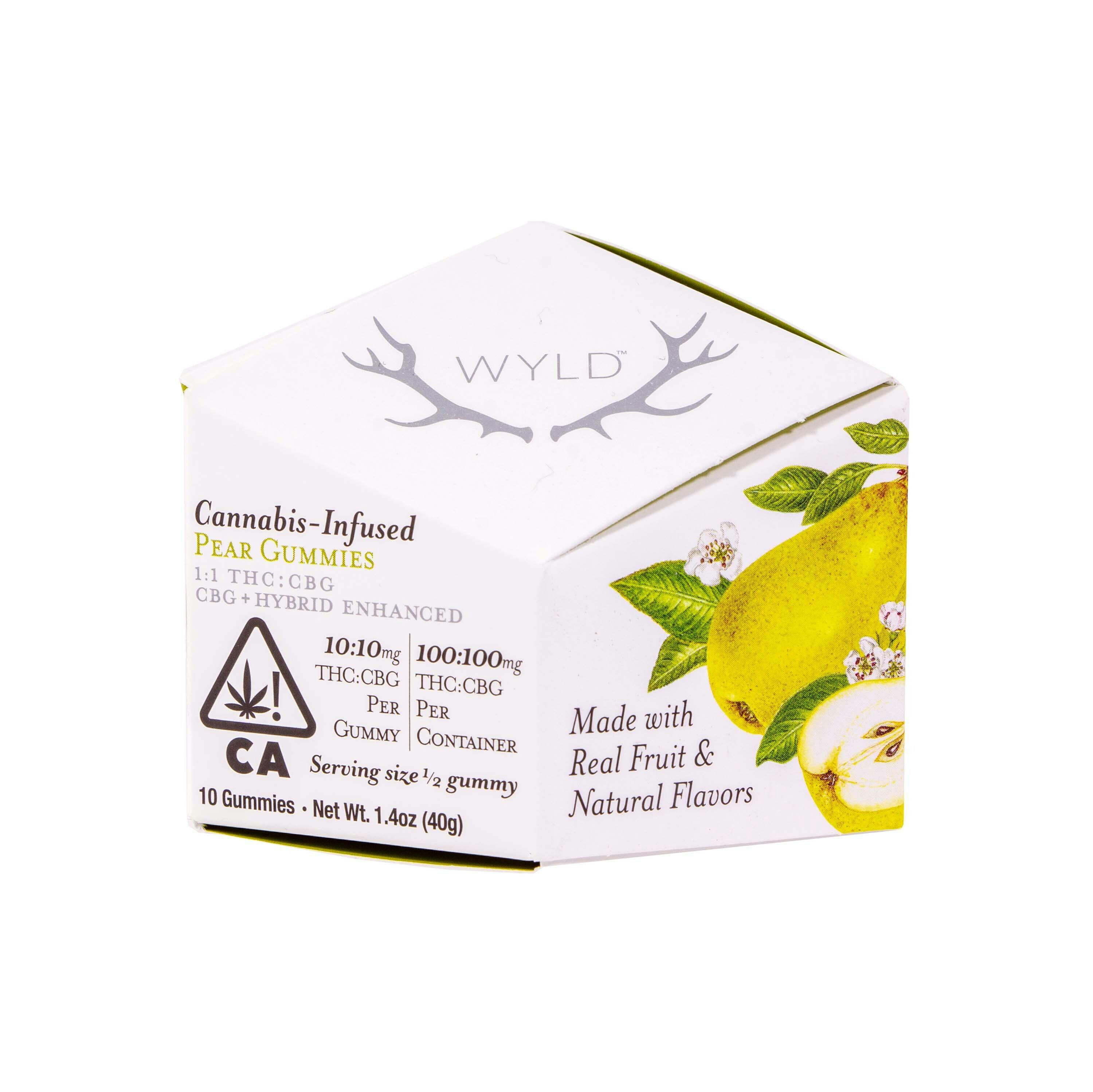 Wyld: Pear Gummies (1:1 CBG:THC - 200mg Total)