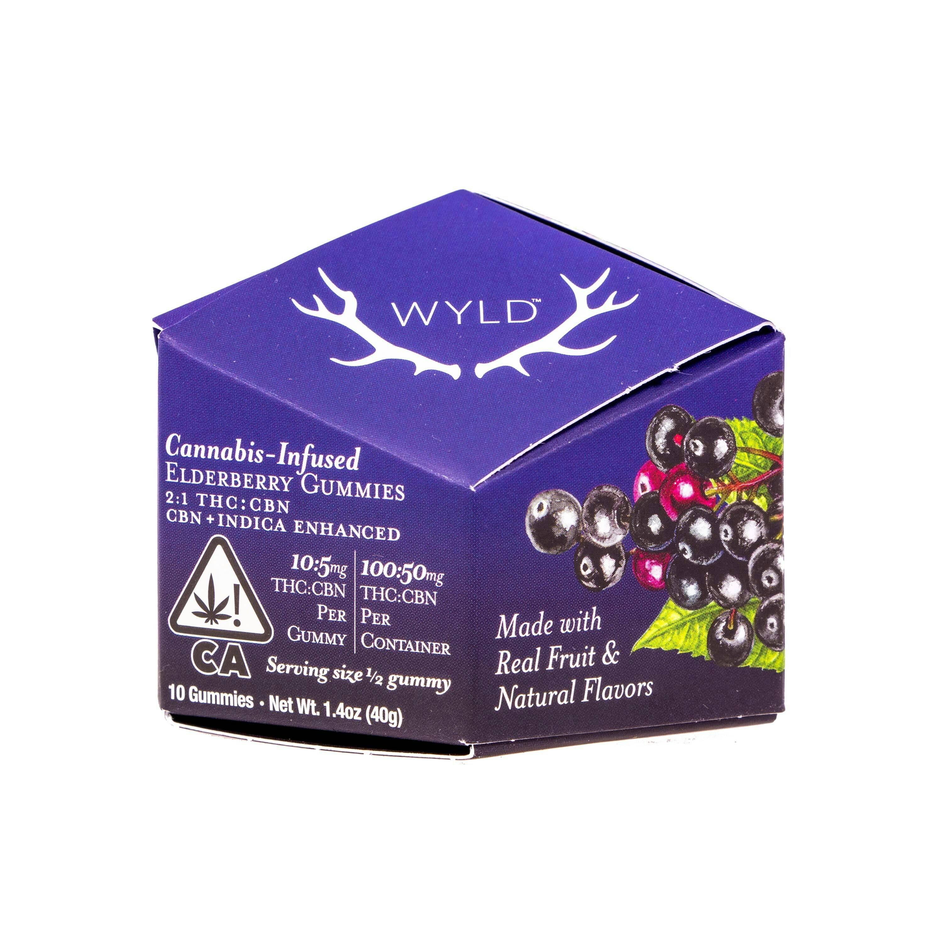 Wyld: Elderberry Gummies (2:1 THC:CBN - 150mg Total)