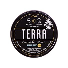 Kiva | Terra Milk and Cookies Bites (5:2 THC:CBN - 140mg Total)
