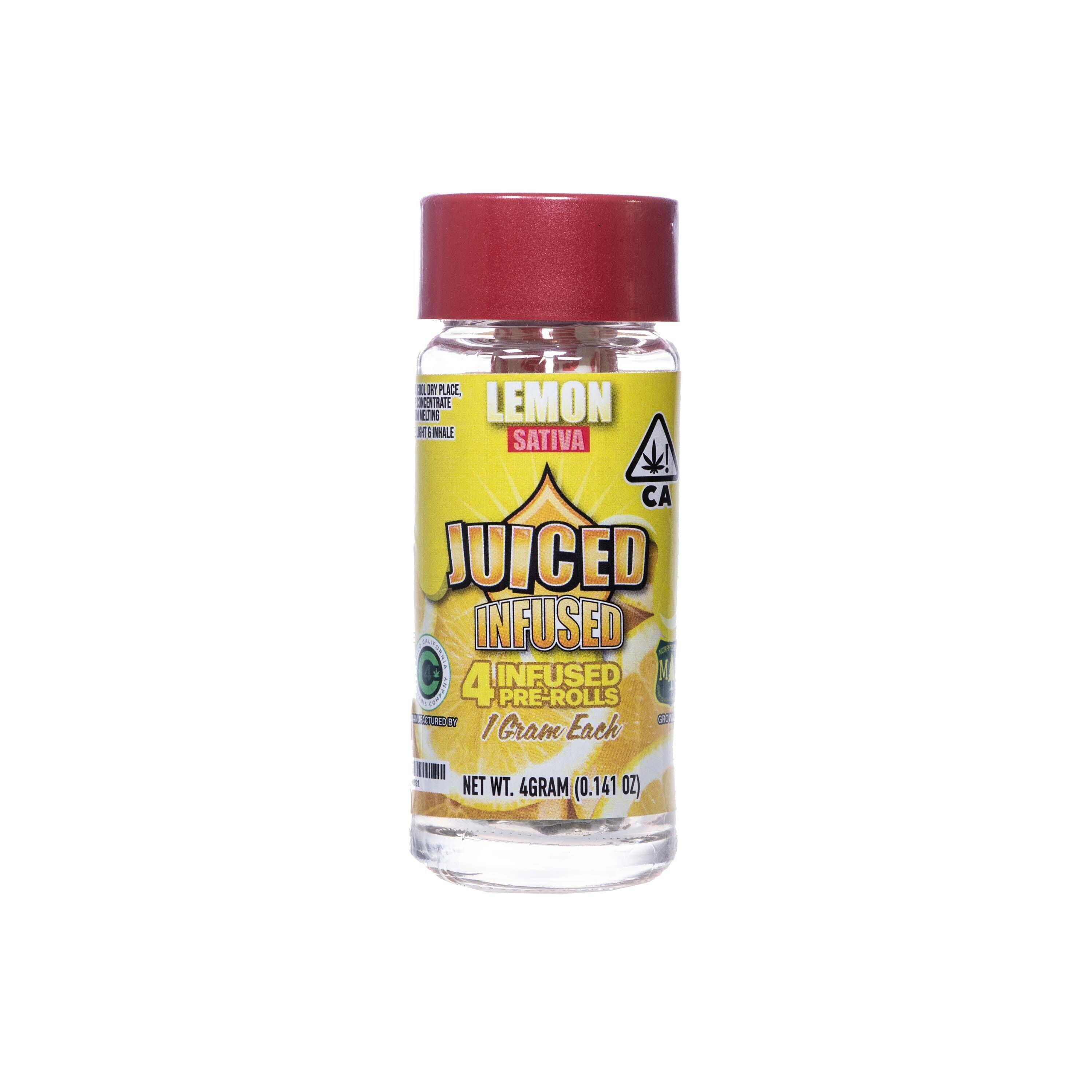 Juiced: Lemon Infused Pre-rolls (4 Pack - 4g)