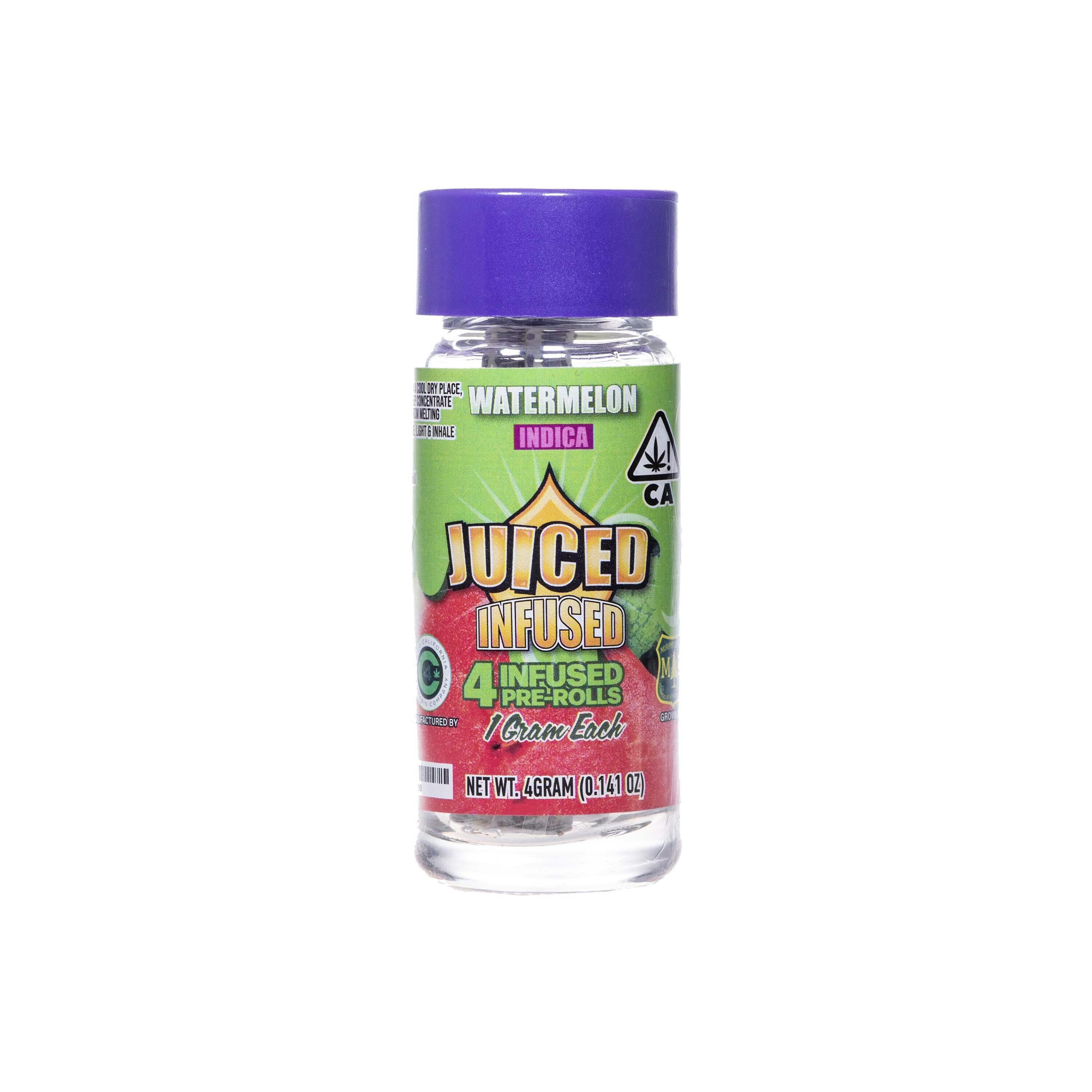 Juiced: Watermelon Infused Pre-rolls (4 Pack - 4g)