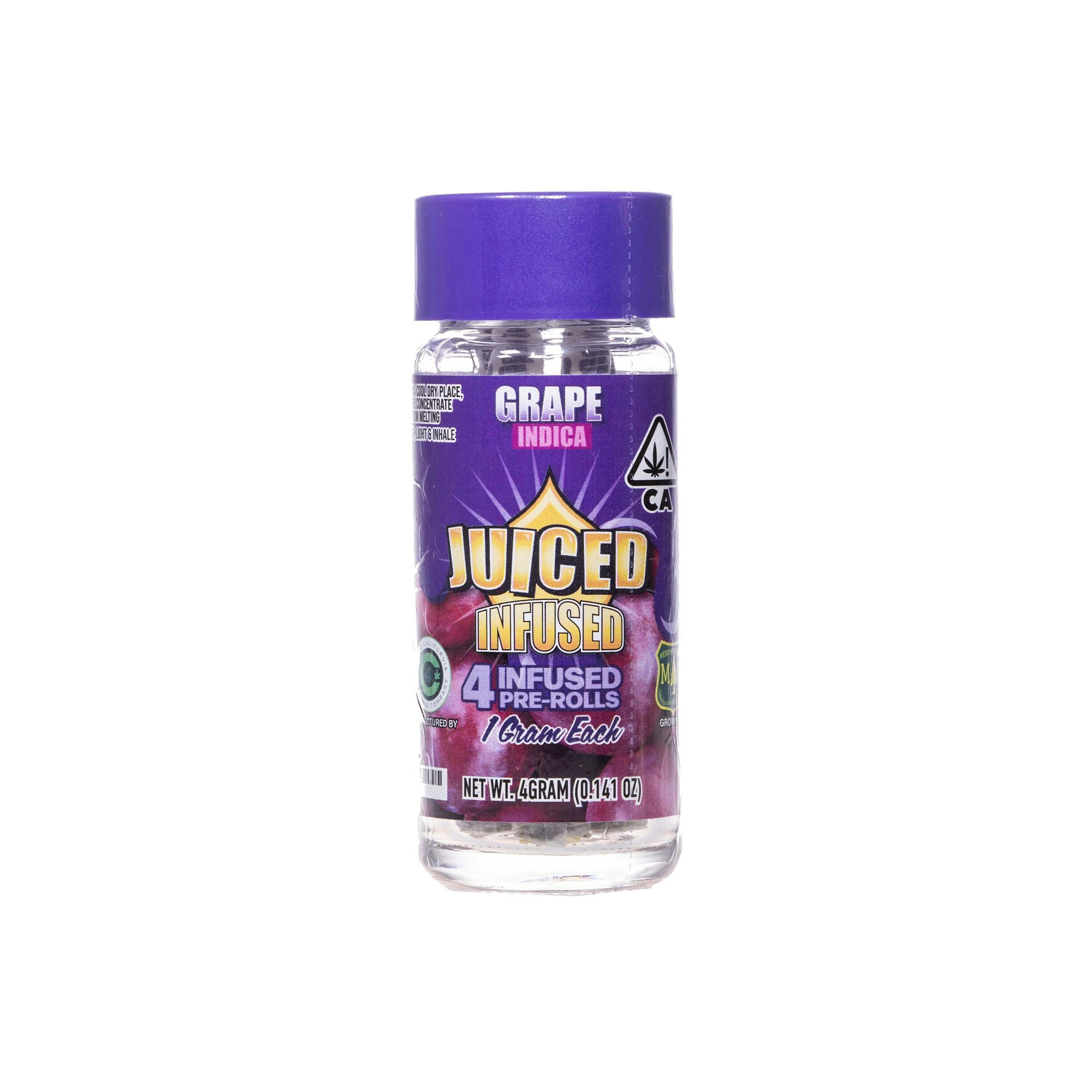 Juiced: Grape Infused Pre-rolls (4 Pack - 4g)