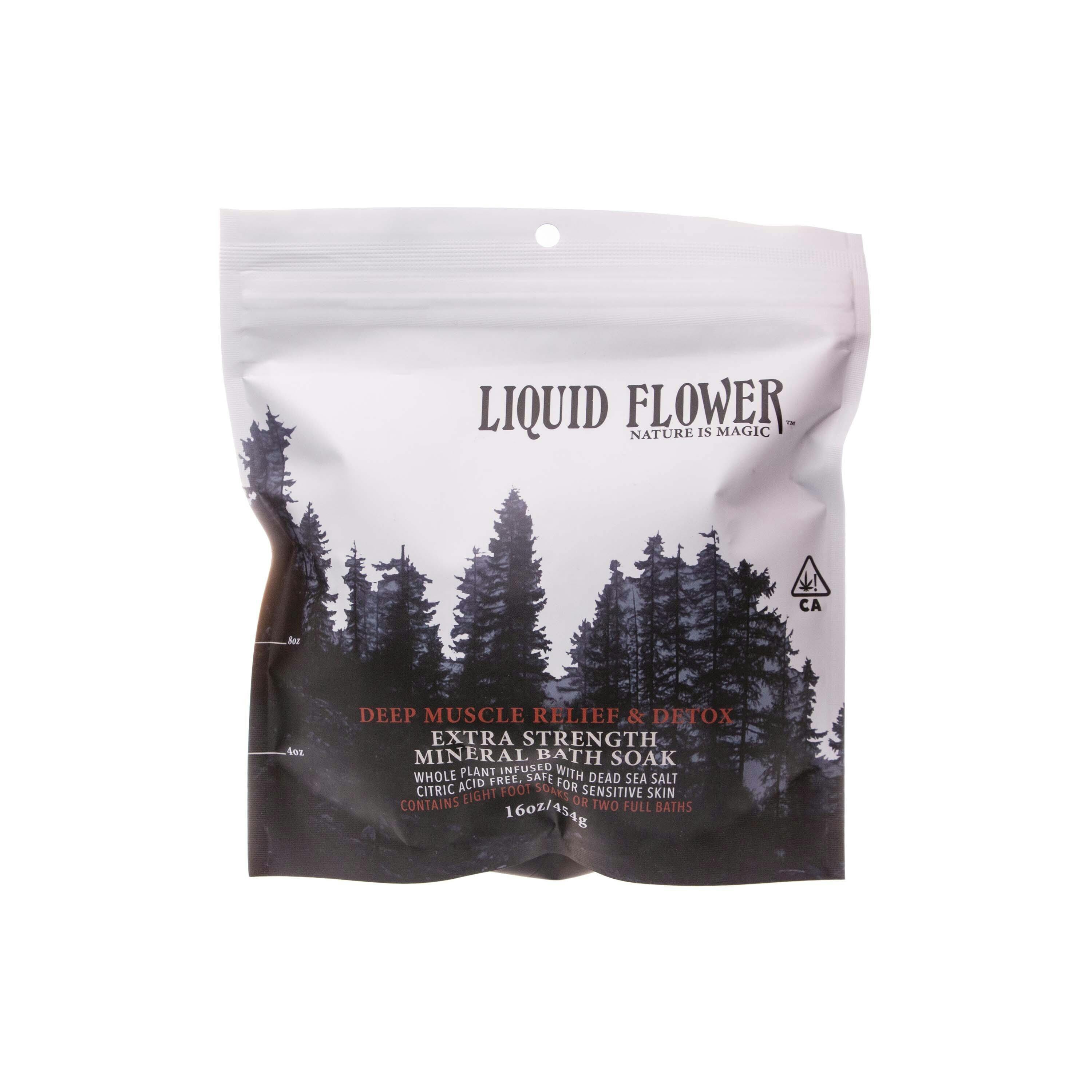 Liquid Flower | Deep Muscle Relief Ex Strength Bath Soak (16oz)