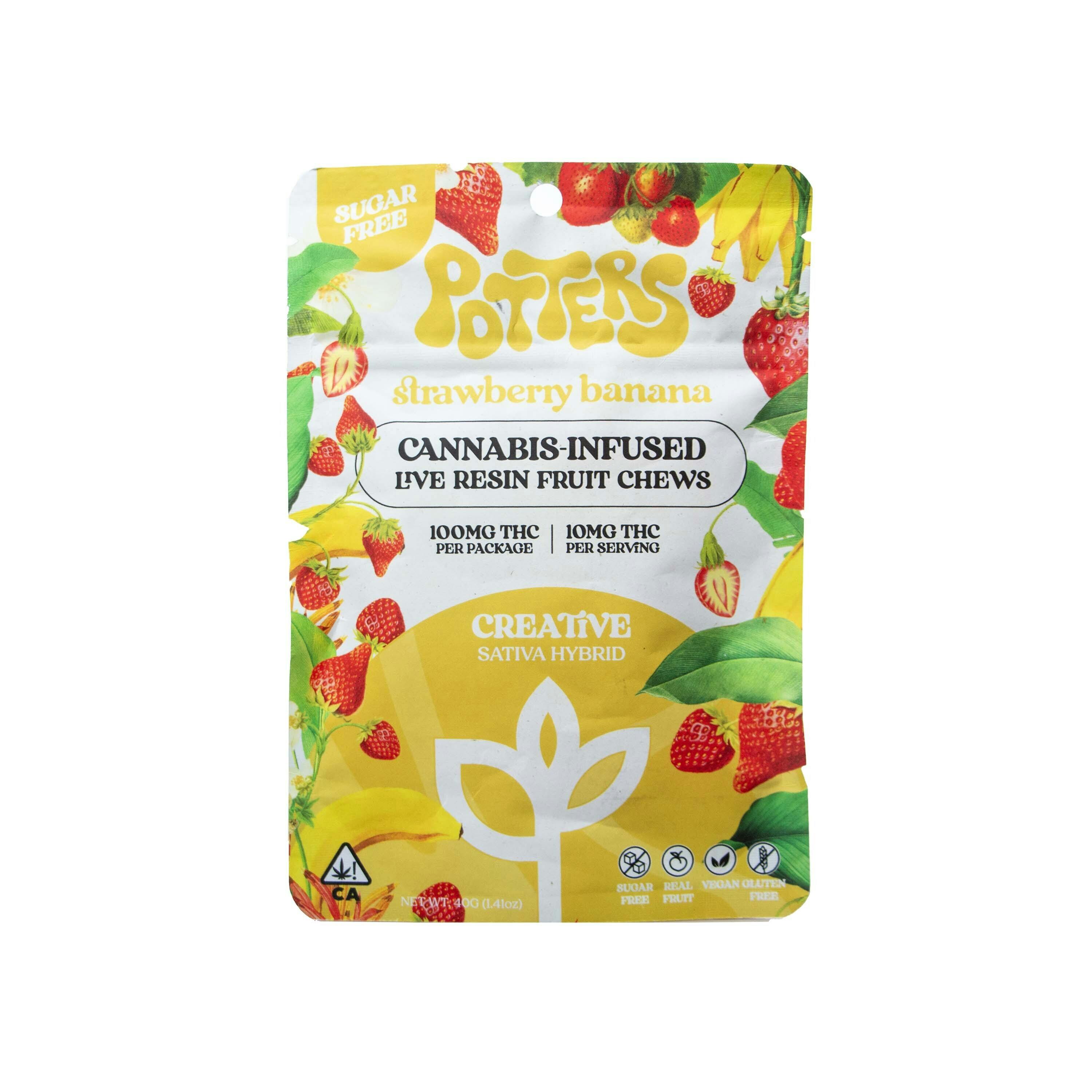 Potters — Free Strawberry Banana Live Fruit Chew