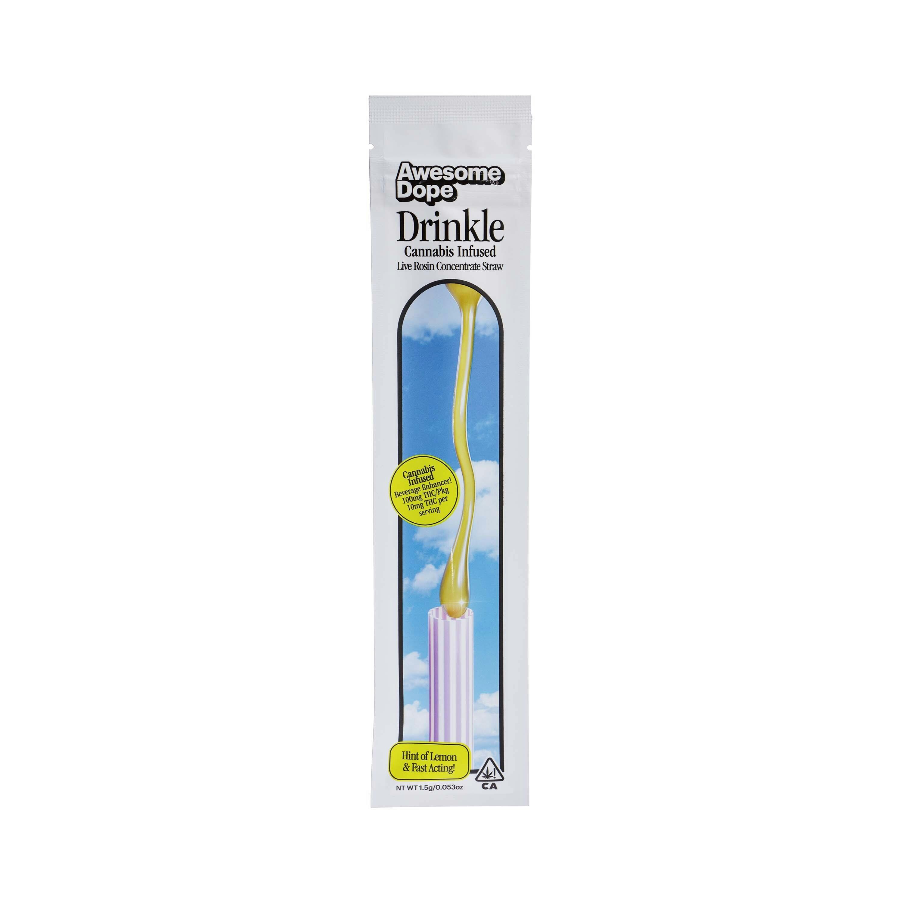 Awesome Dope — Drinkle Indica Live Rosin Straw (100mg THC)