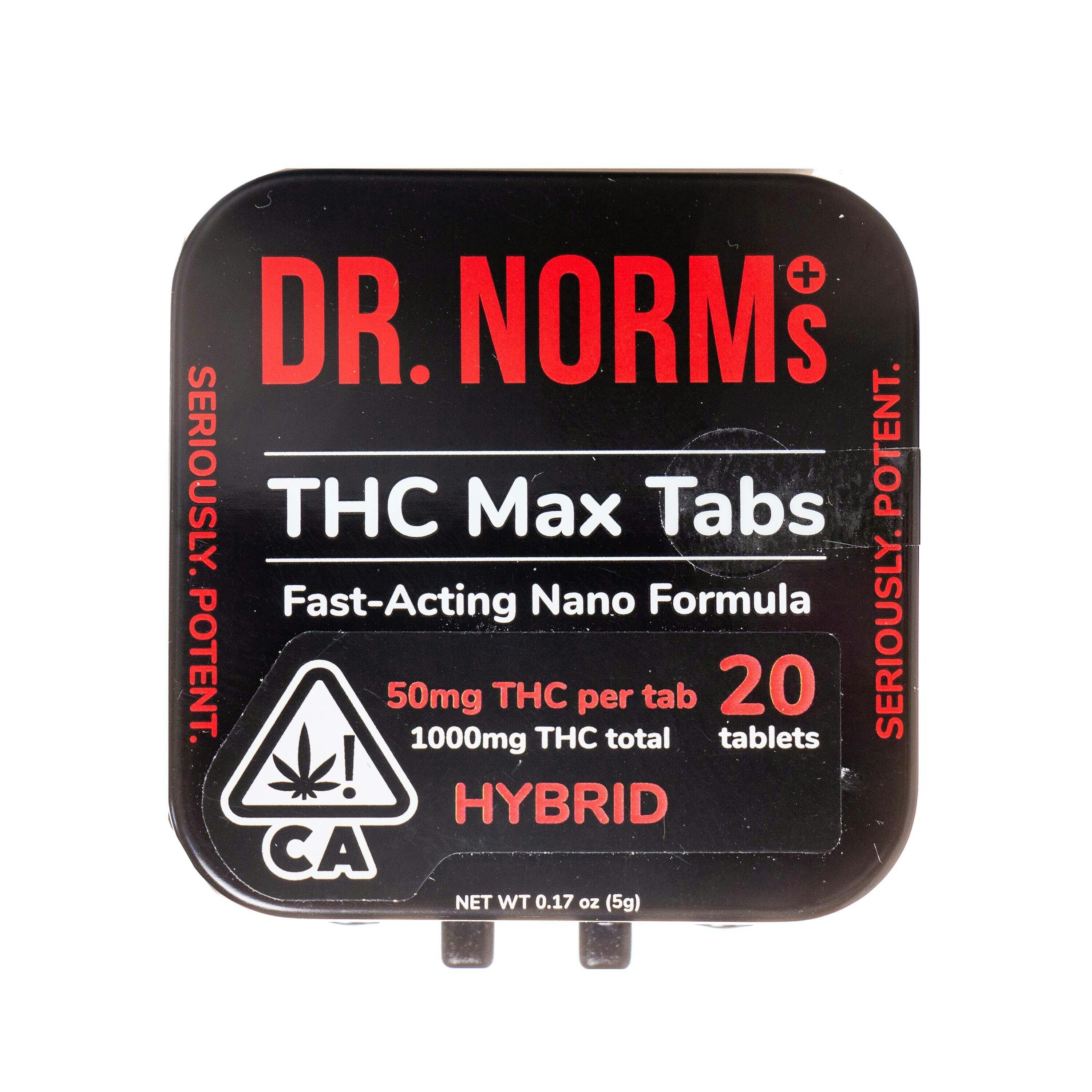DR. NORM'S: THC Max Hybrid Tablets (1000mg THC)