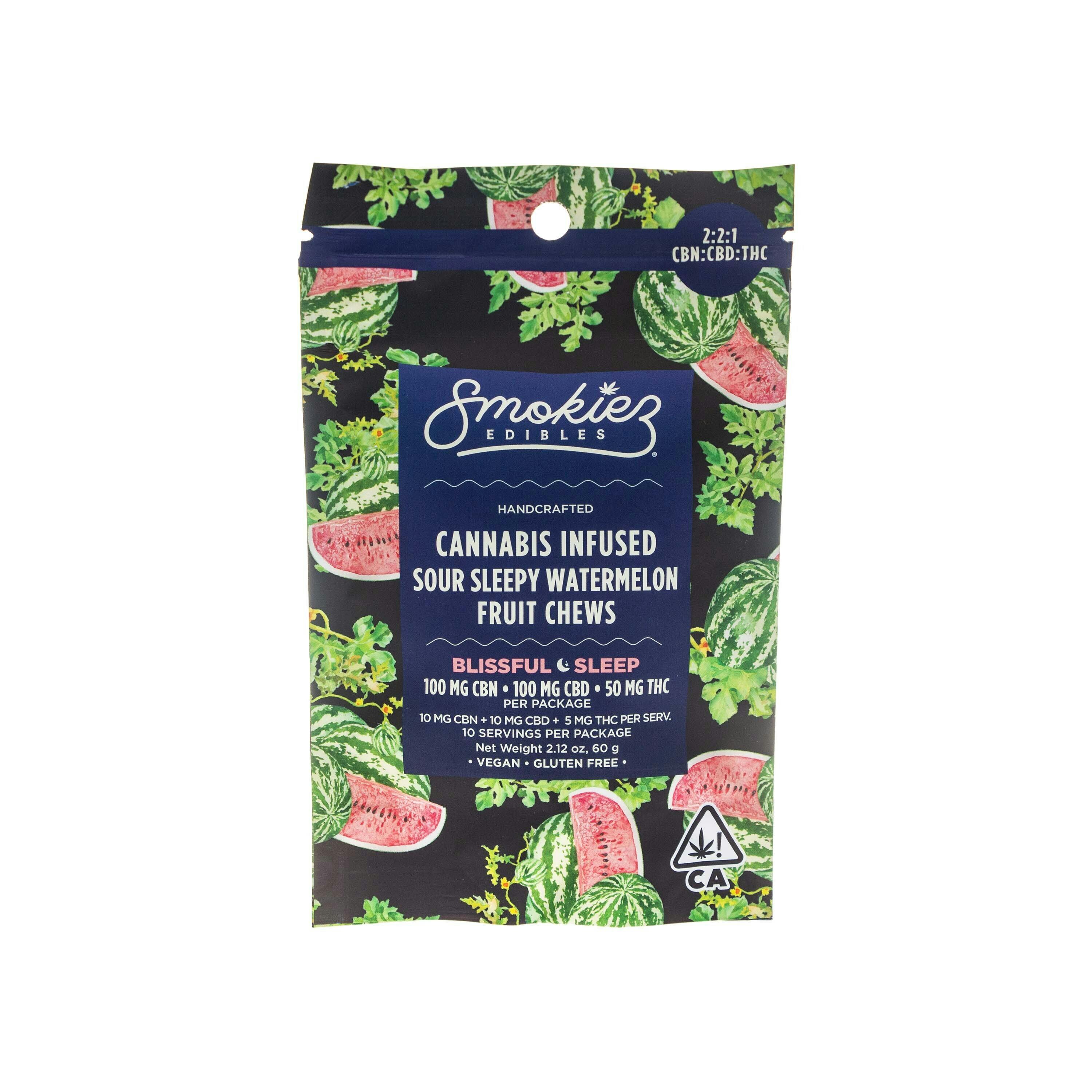 Smokiez: Sleepy Sour Watermelon Fruit Chews