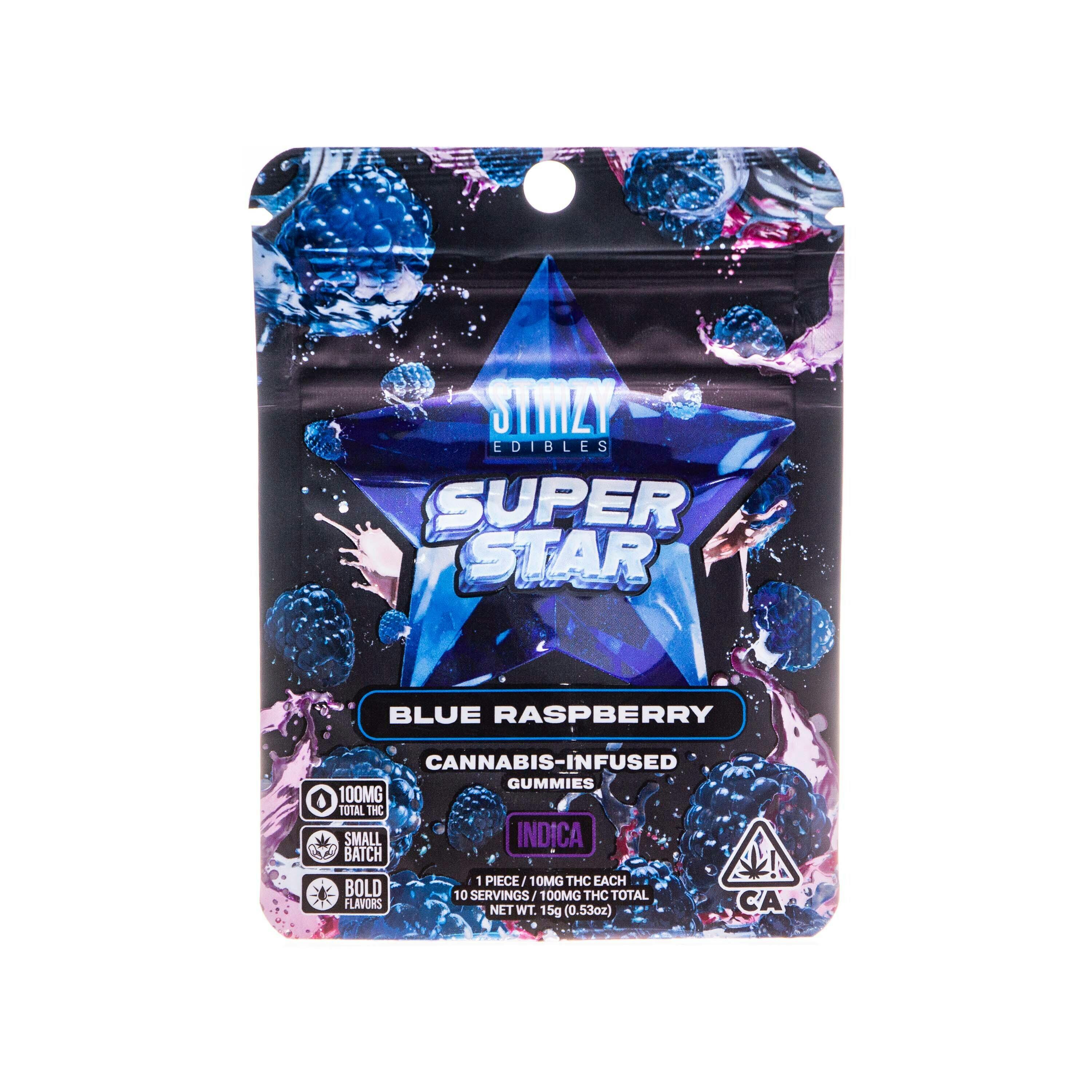 Stiiizy | Super Star Blue Raspberry Gummies (100mg THC)