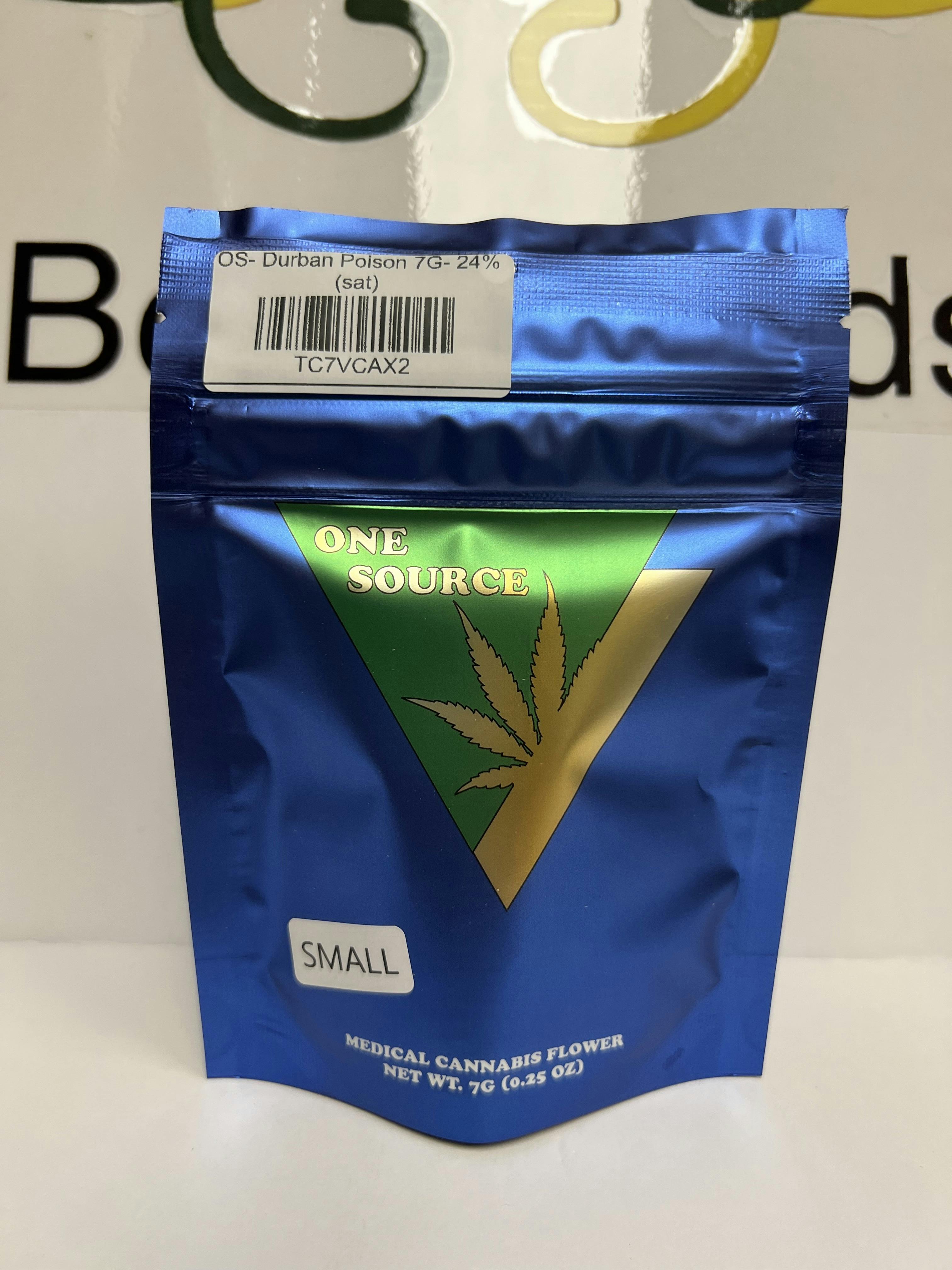 OS- Durban Poison 7G- 22% - 2.9% terp (sat)