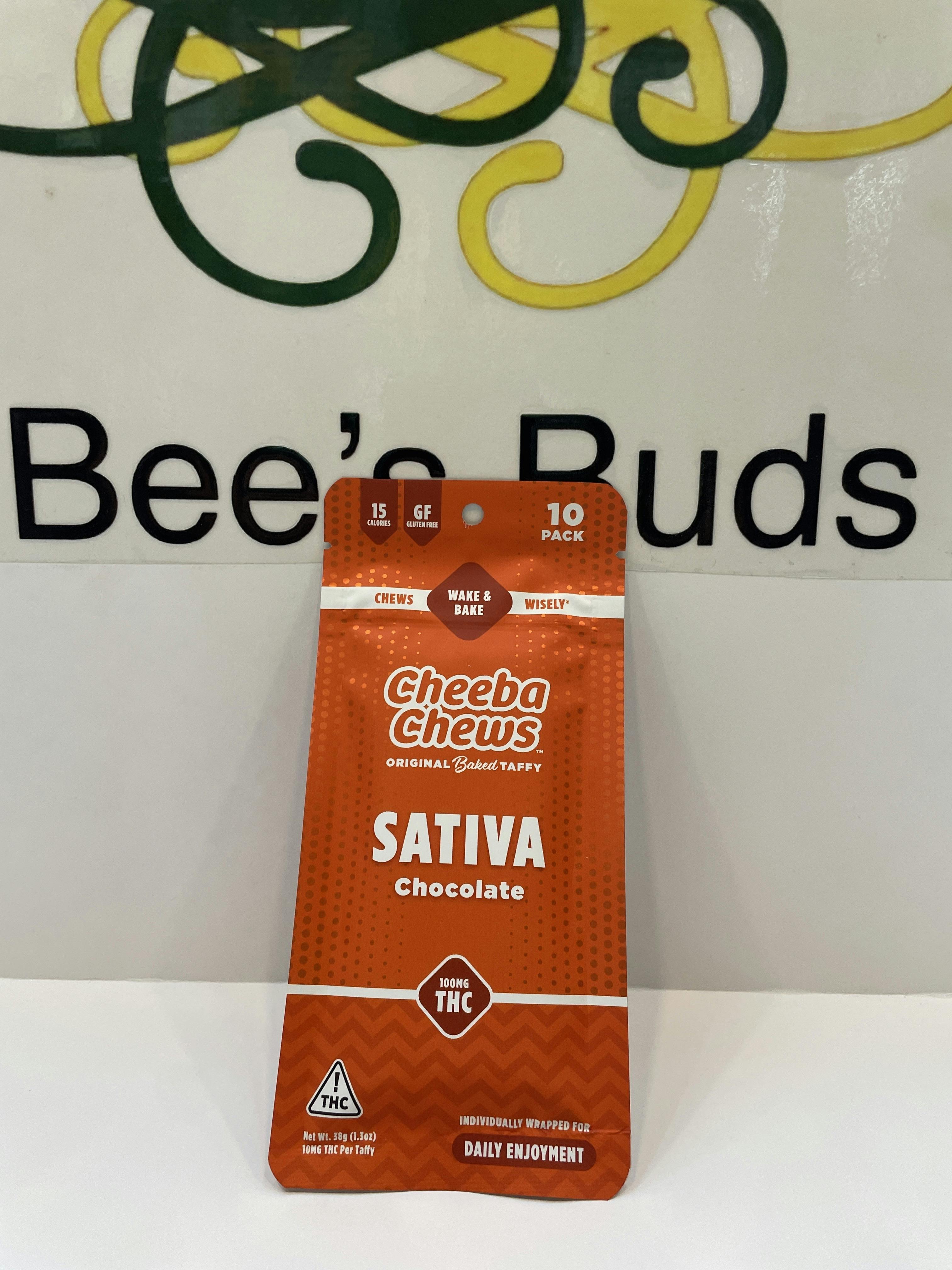 SH - Cheeba Chews Chocolate Sativa 100mg 10 Pack