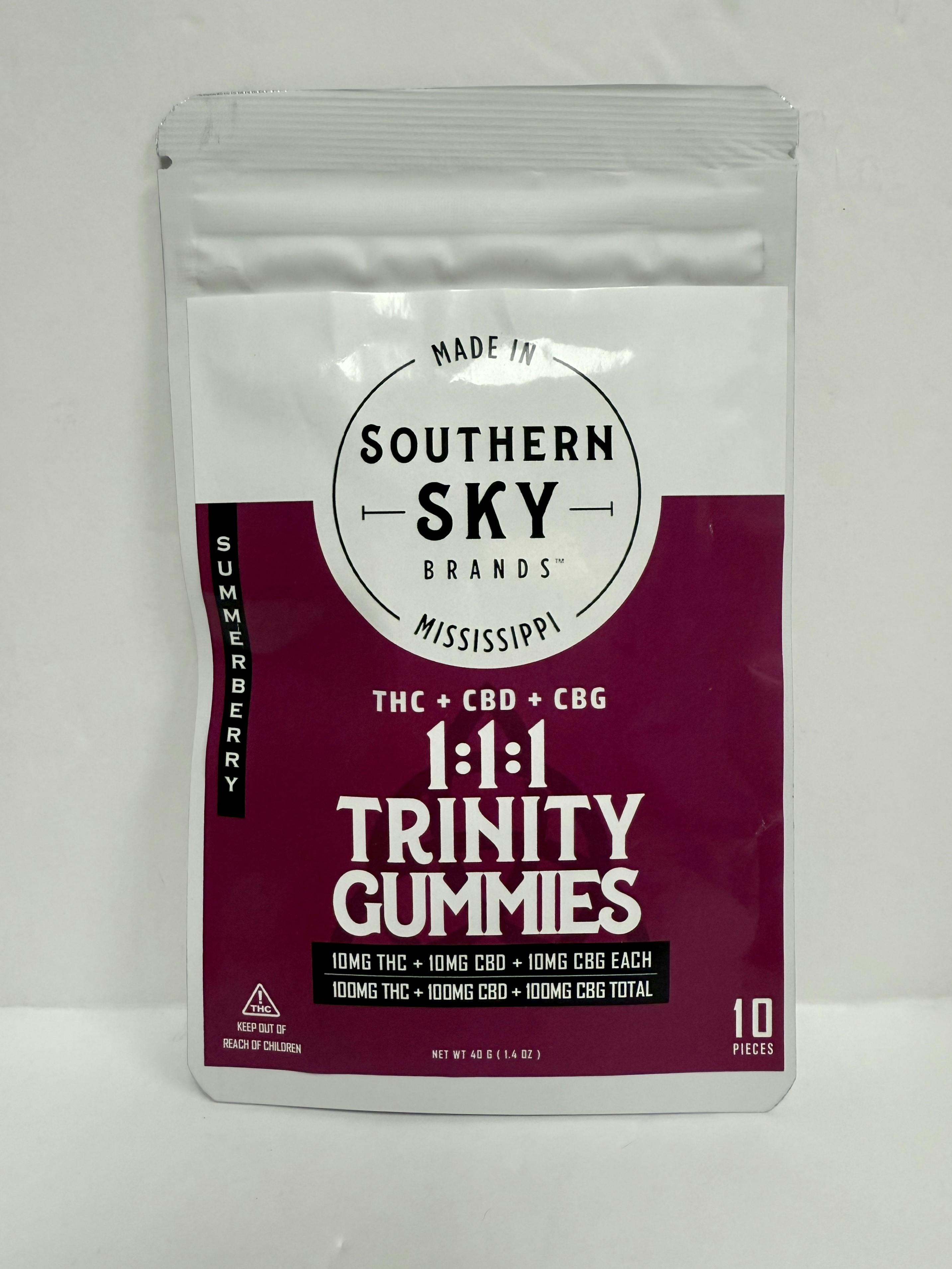 SSB - Trinity 1:1:1 Summerberry Distillate Gummy w/ CBD, CBG PK 100mg (10 pieces)
