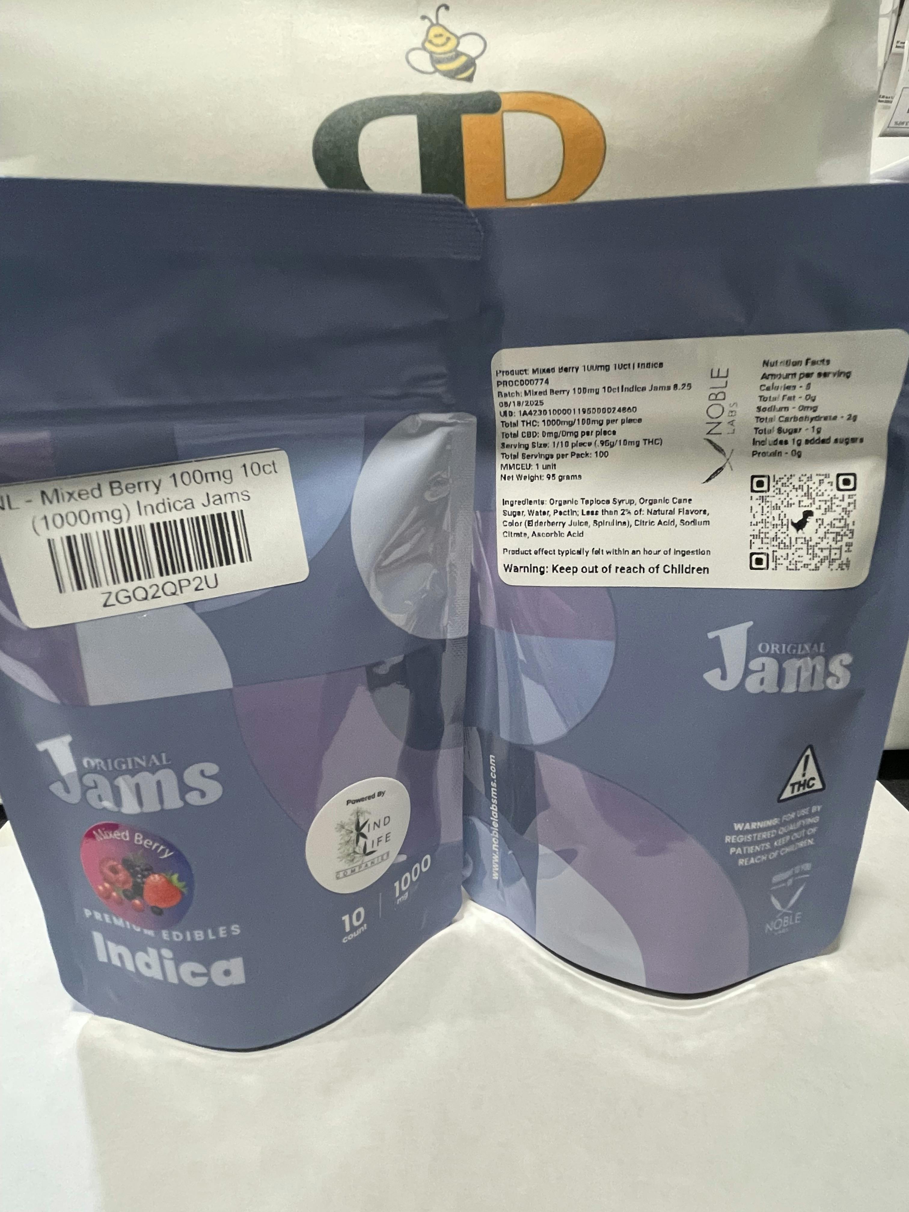 NL - Mixed Berry 1000mg 10pk Indica Jams