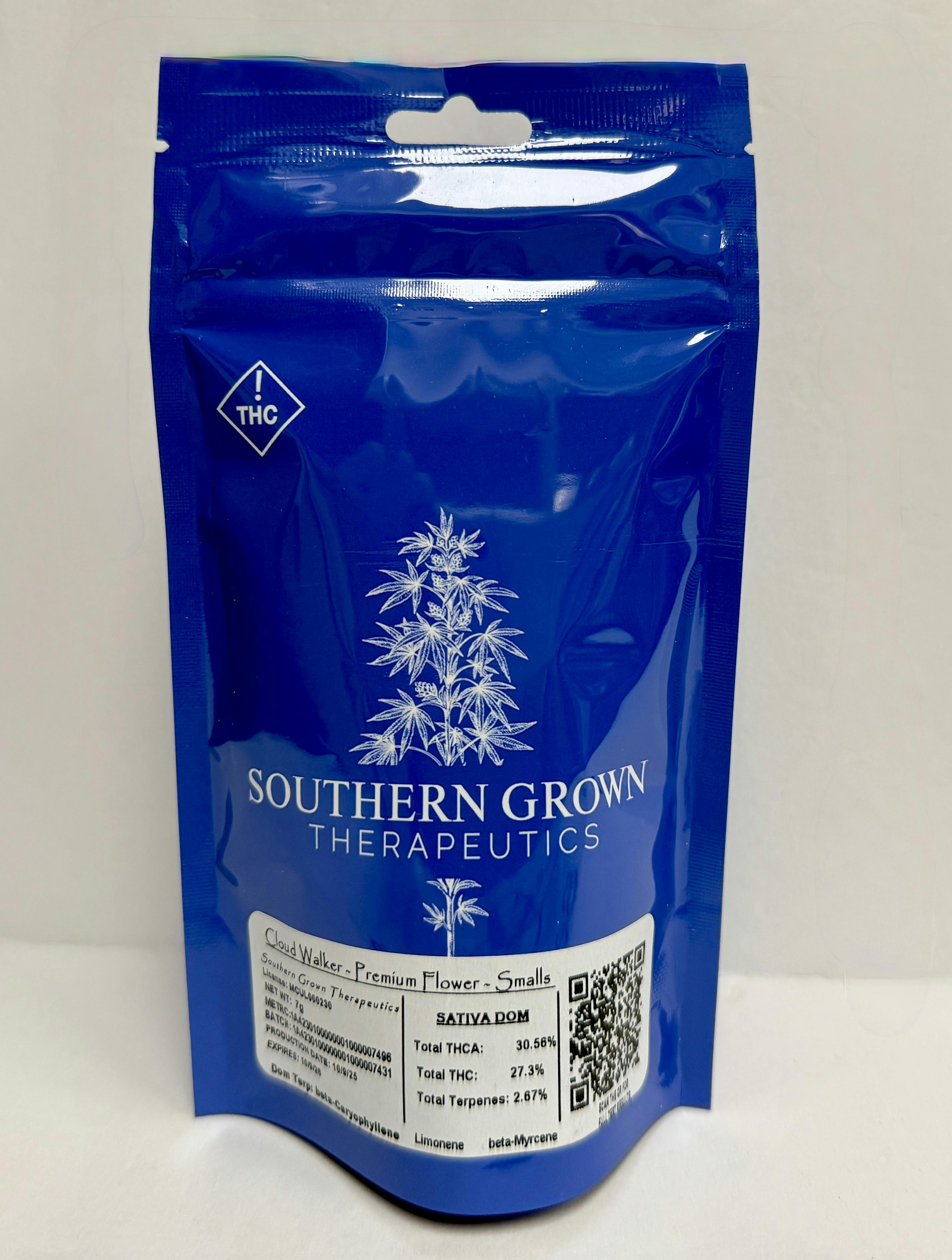 SGT- Cloud Walker - 7g SMALLS- 27% - 2.67% terp (sat/hyb)