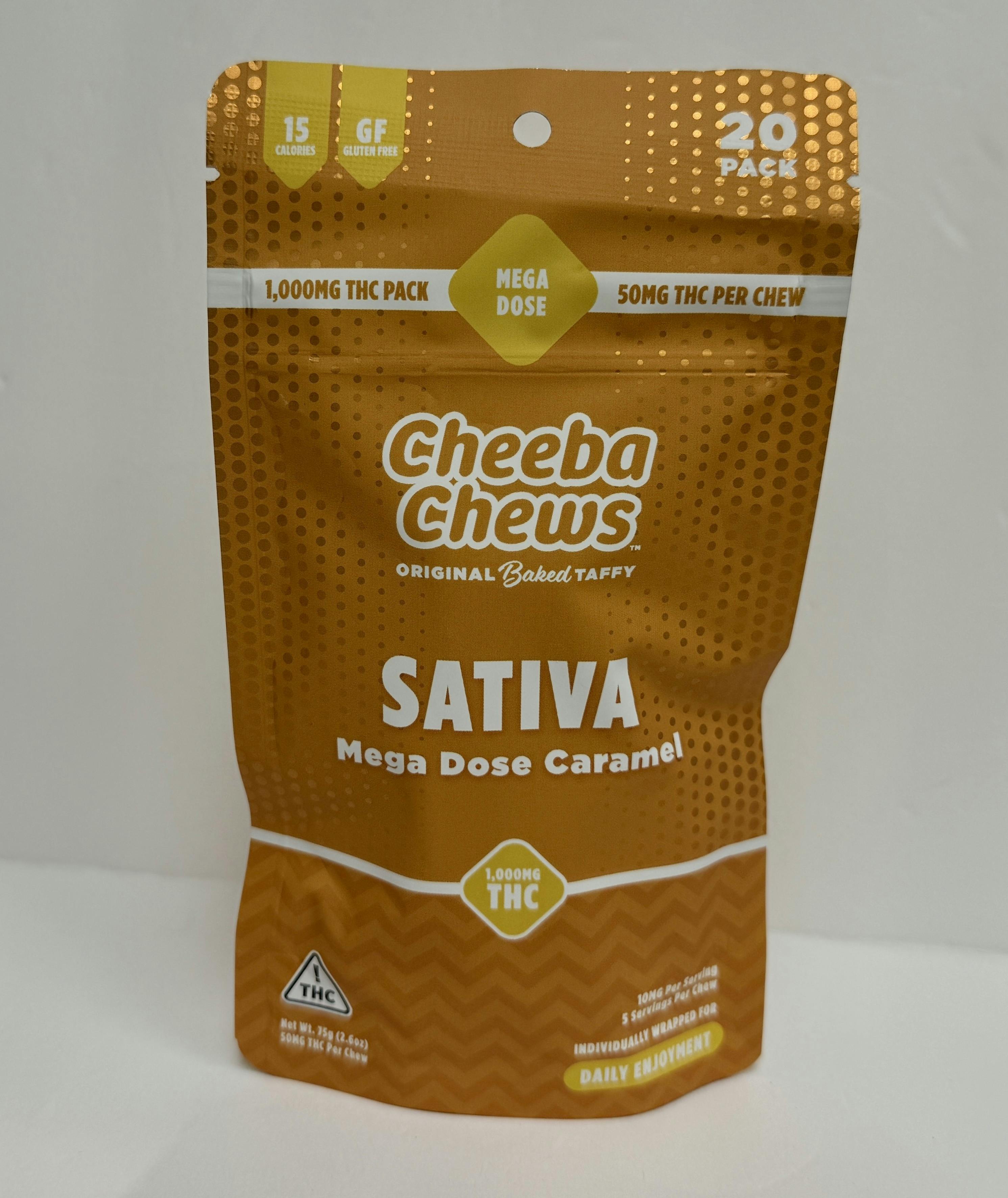 SH - Cheeba Chews- Mega Dose Caramel Sativa 1000mg 20 Pack