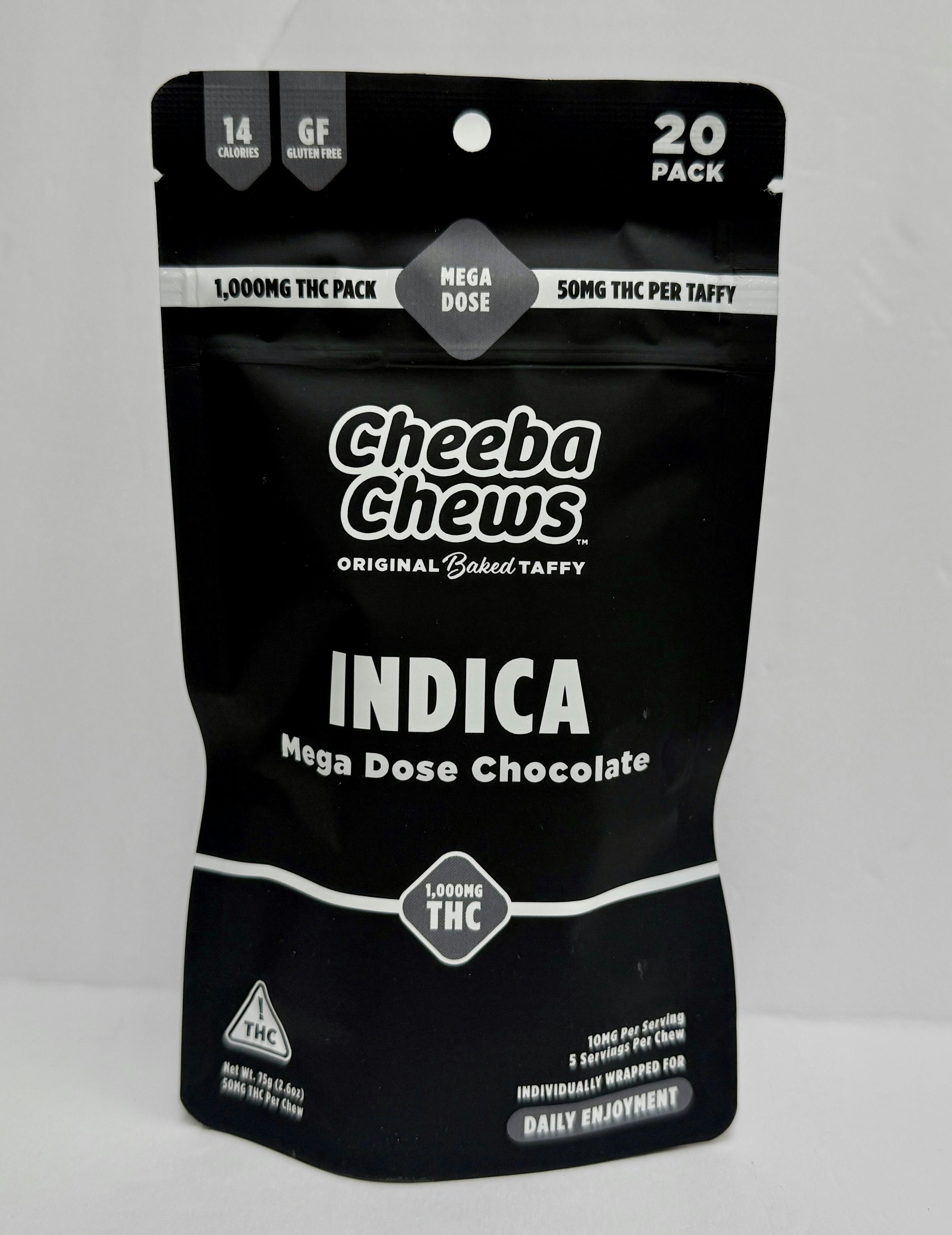 SH - Cheeba Chews- Mega Dose Chocolate Indica 1000mg 20 Pack