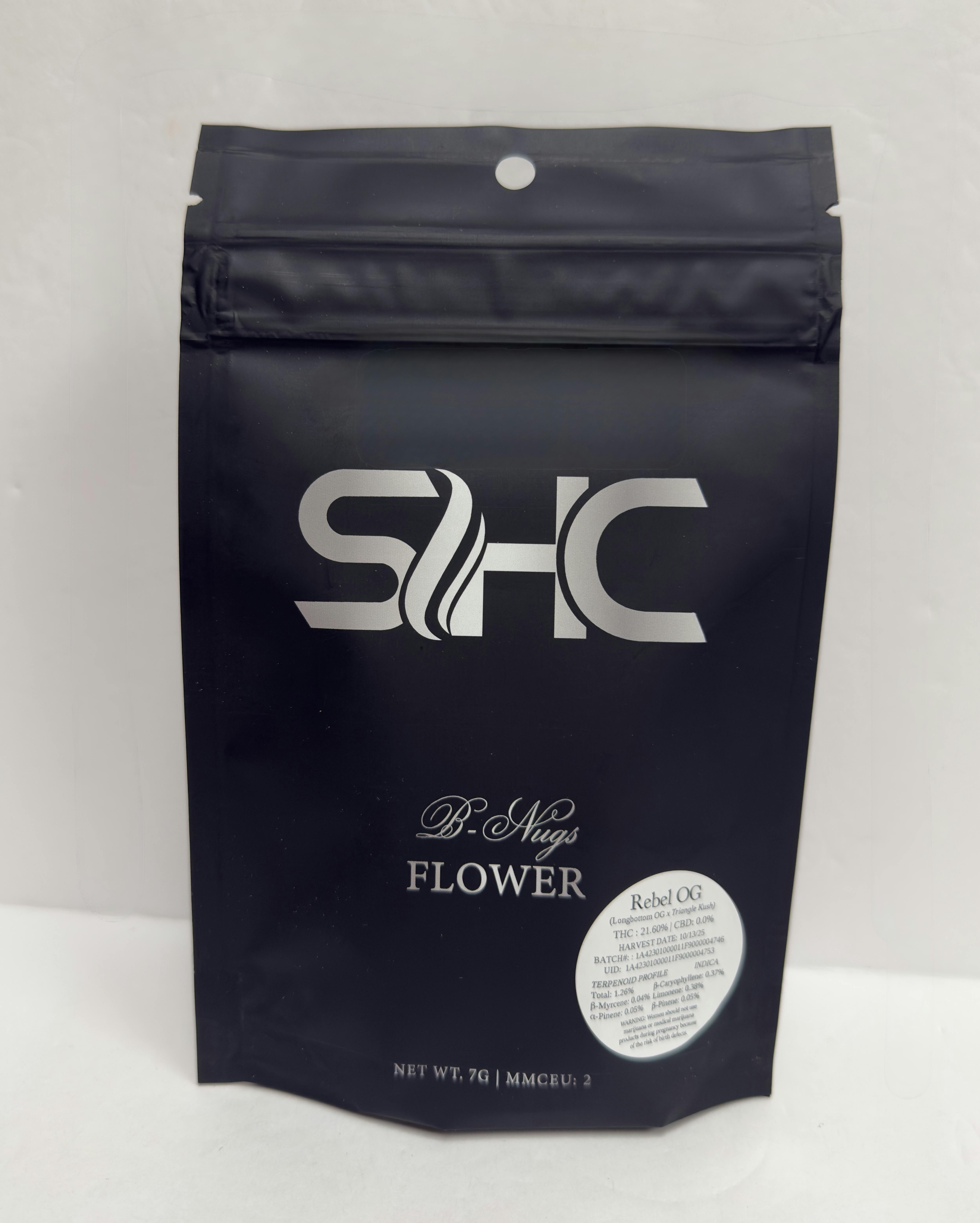 SHC- Rebel OG - 7g- 22% -2% terp (ind/hyb)