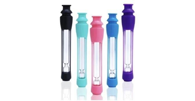 5in' Glass pipe w/ silicone cap