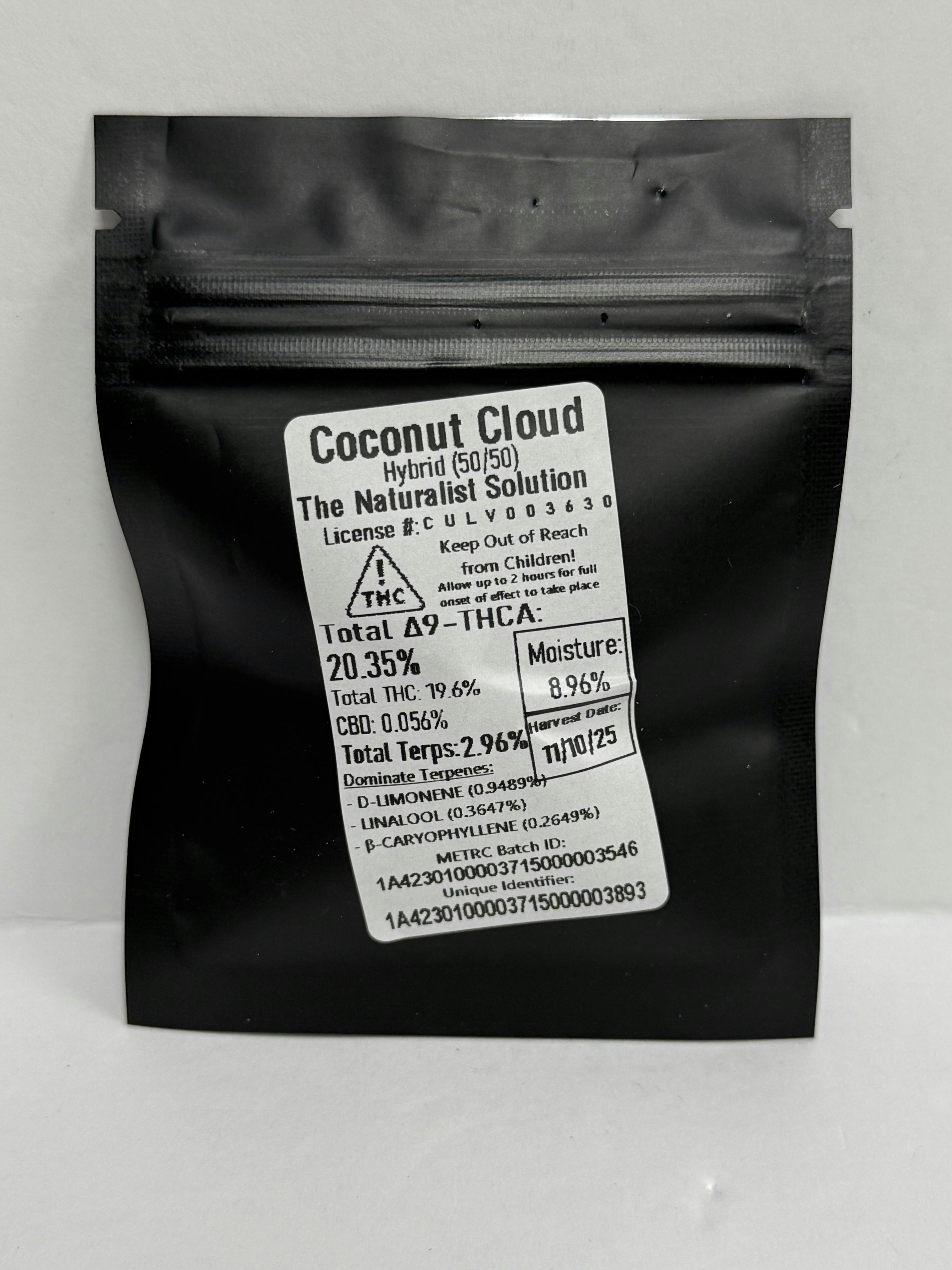 NS- Coconut Cloud 1g samples at Bee's Buds Dispensary