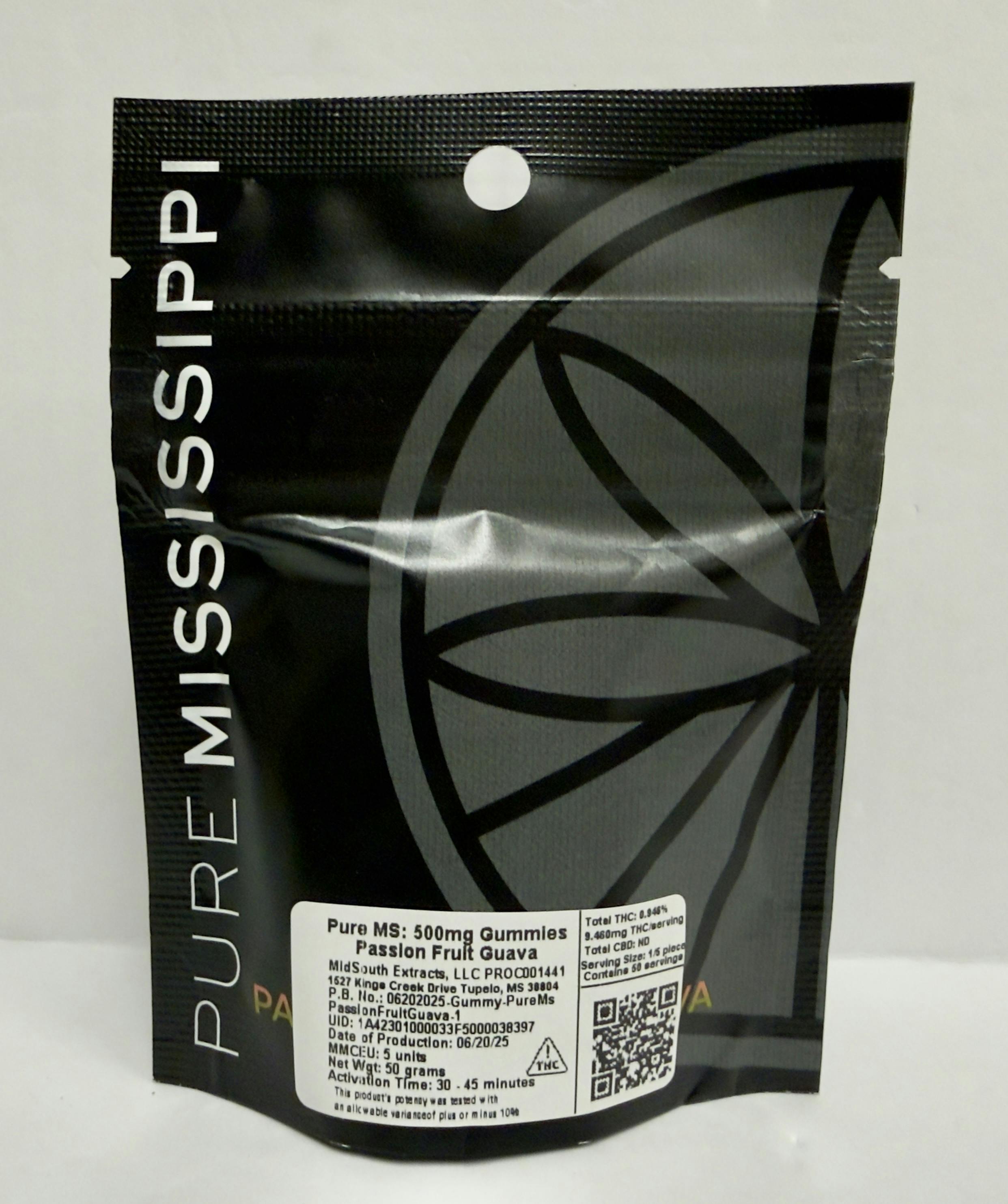 Pure MS - Passion Fruit Guava 500mg/10pk + CBN Sleep