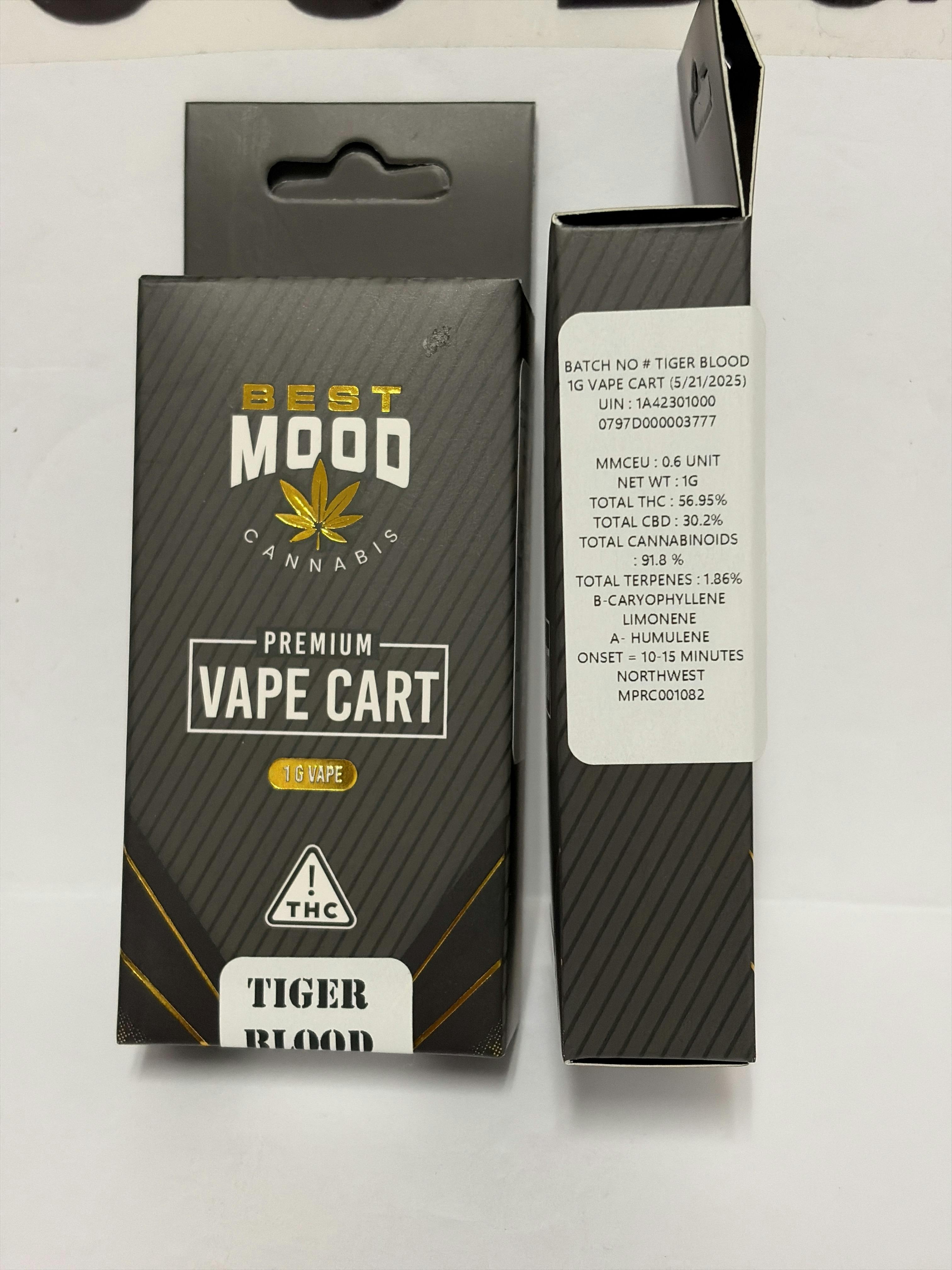BM- Tigers Blood- 1g vape cart (hyb)