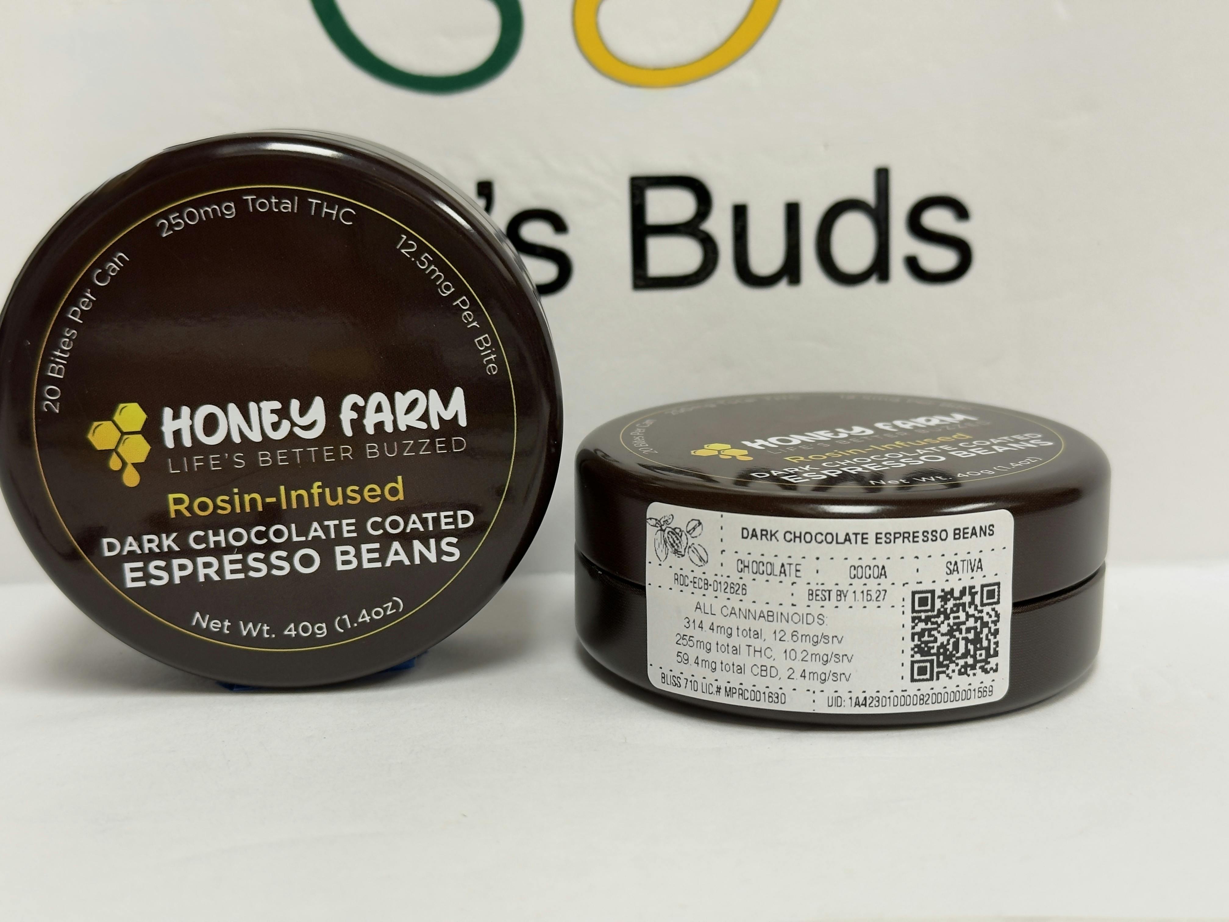 Honey Farm | Rosin Infused Dark Chocolate Espresso Beans 250mg