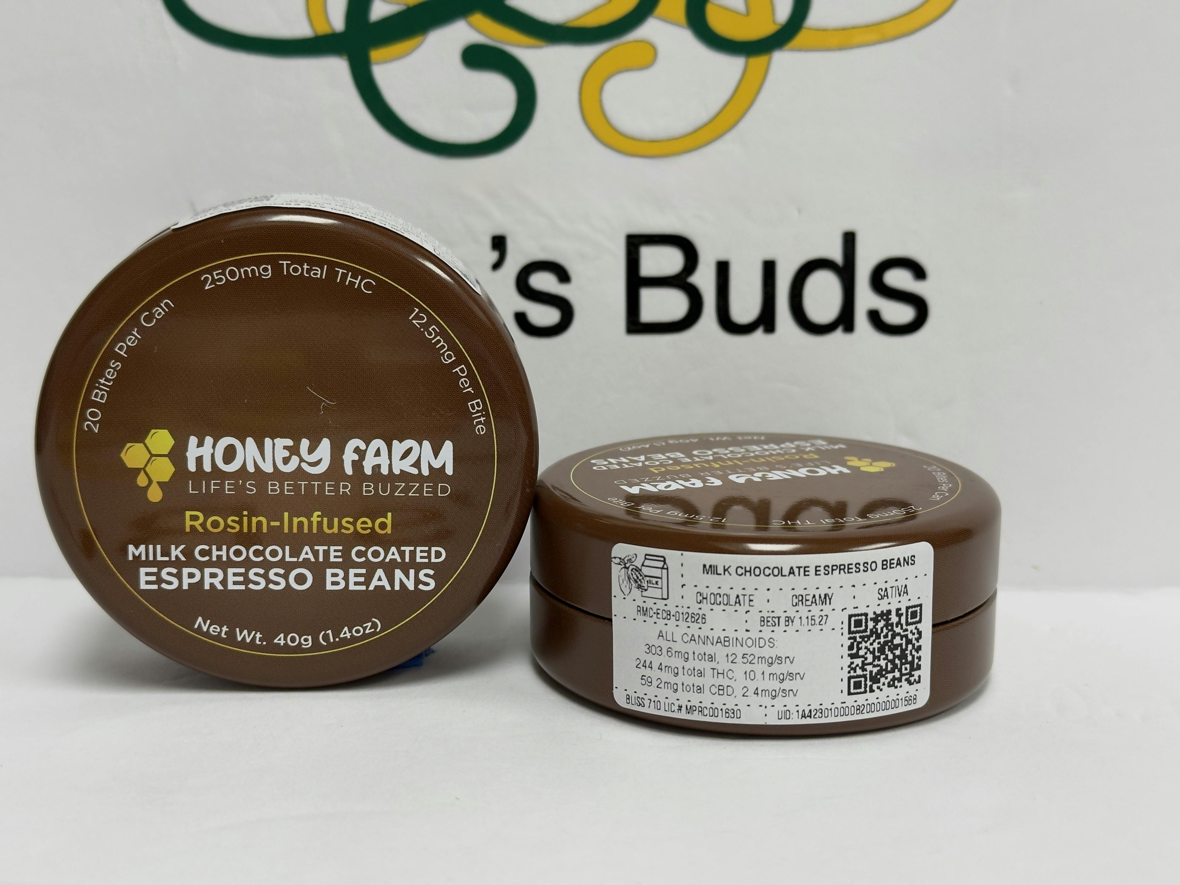 Honey Farm | Rosin Infused Milk Chocolate Espresso Beans 250mg
