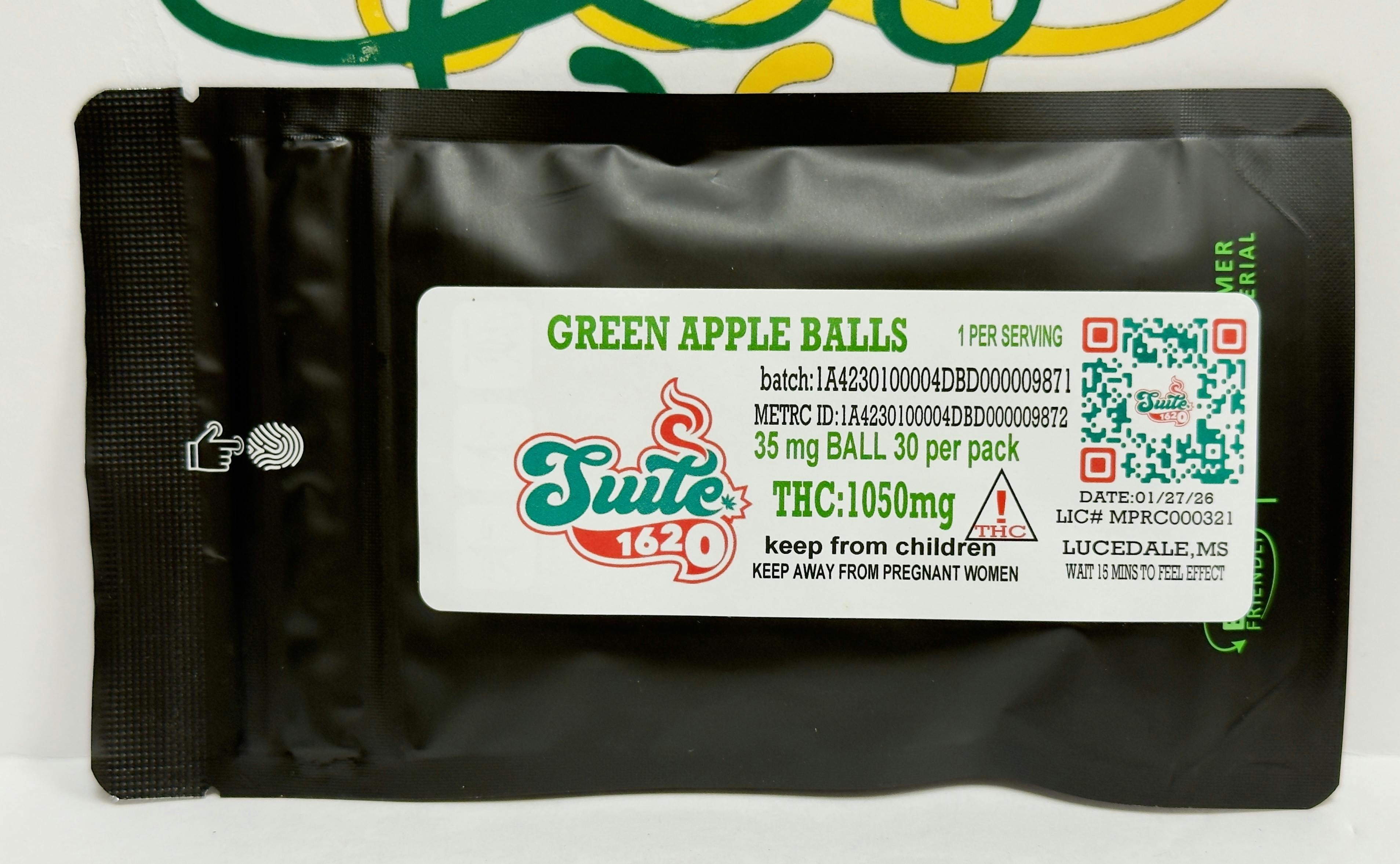 Suite- Green Apple Drops 35mg 30pk (1000mg)
