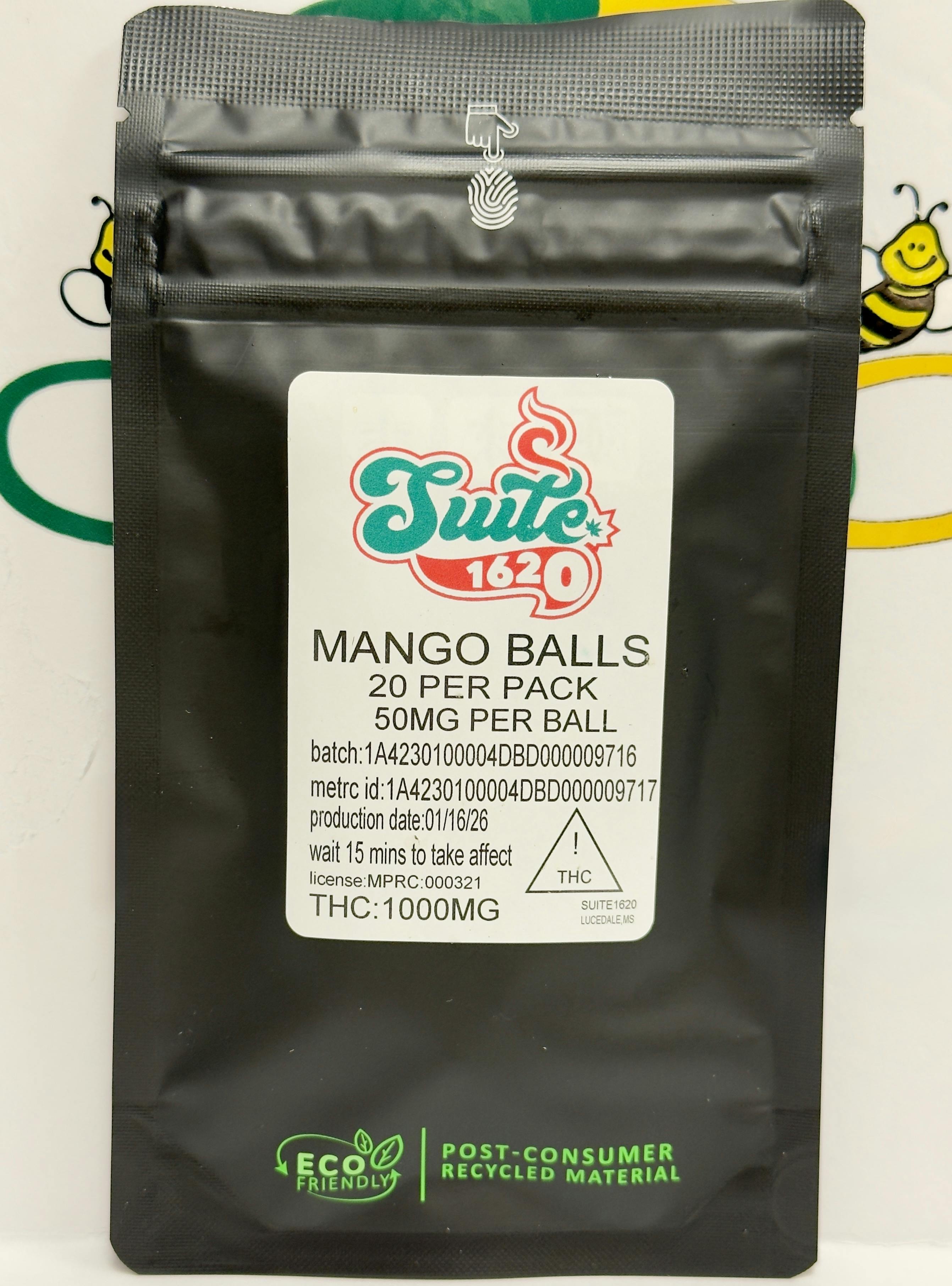 Suite- Mango Balls 50mg 20pk (1000mg)