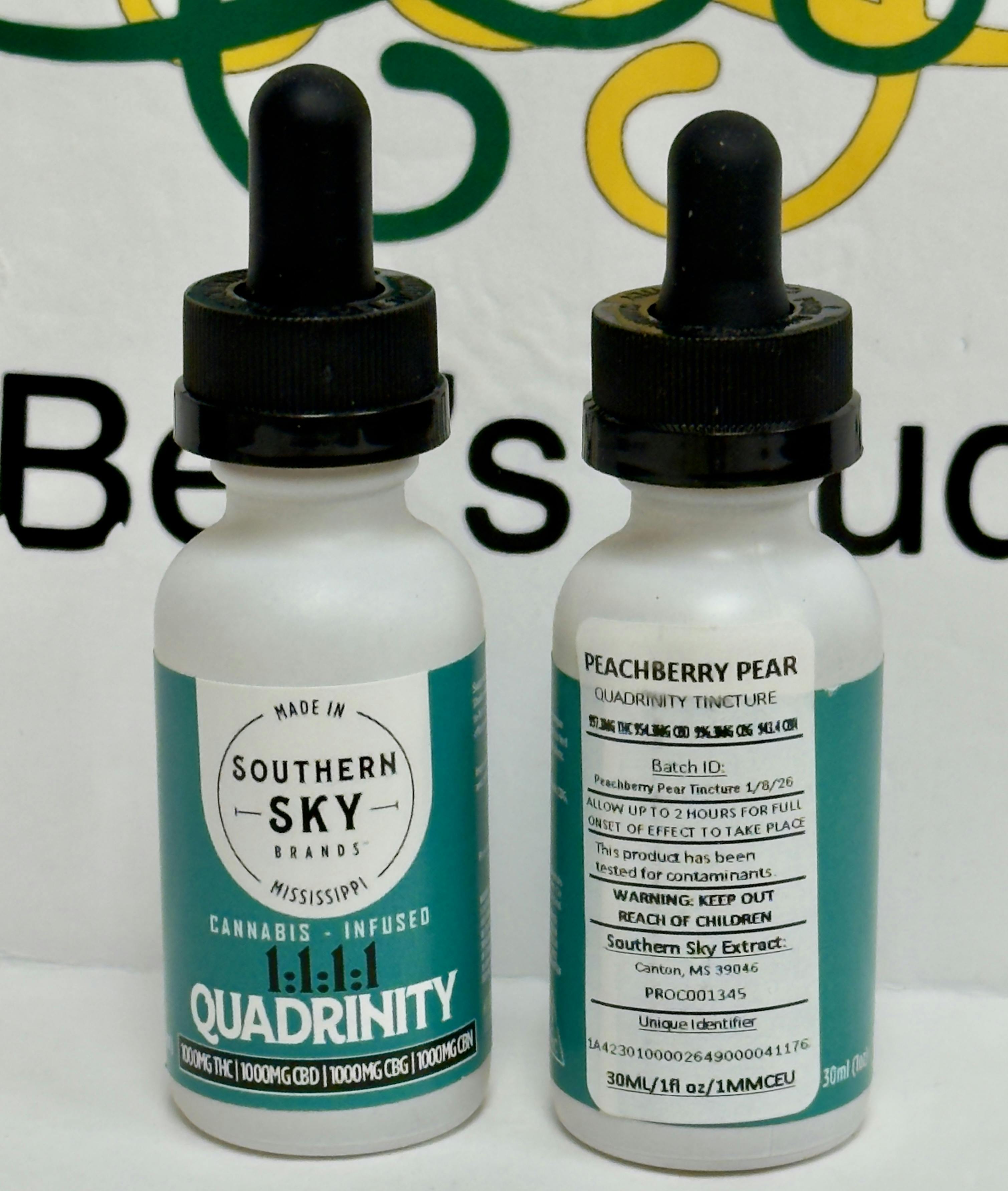 SSB- Quadrinity Tincture (1:1:1:1) - Peachberry Pear
