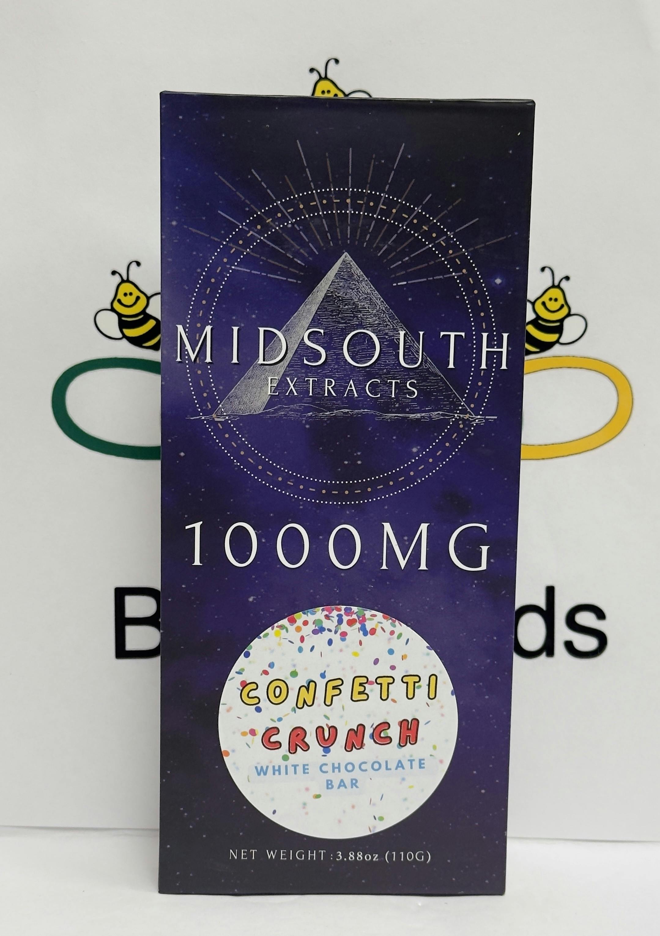 MSE- White Choclate Bar - 1000mg - Confetti Crunch