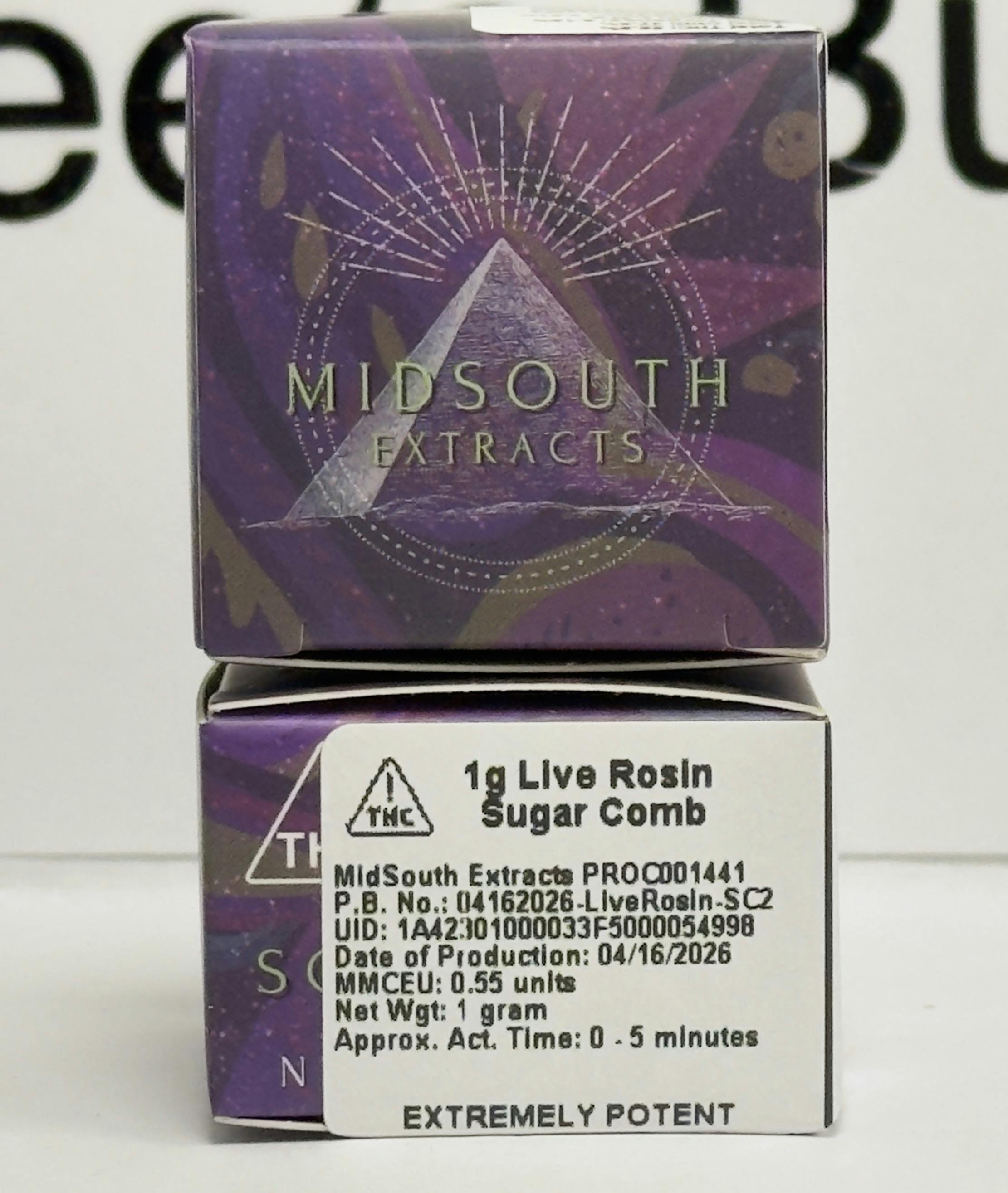 MSE- Sugar Comb - 1g Live Rosin - (hyb)