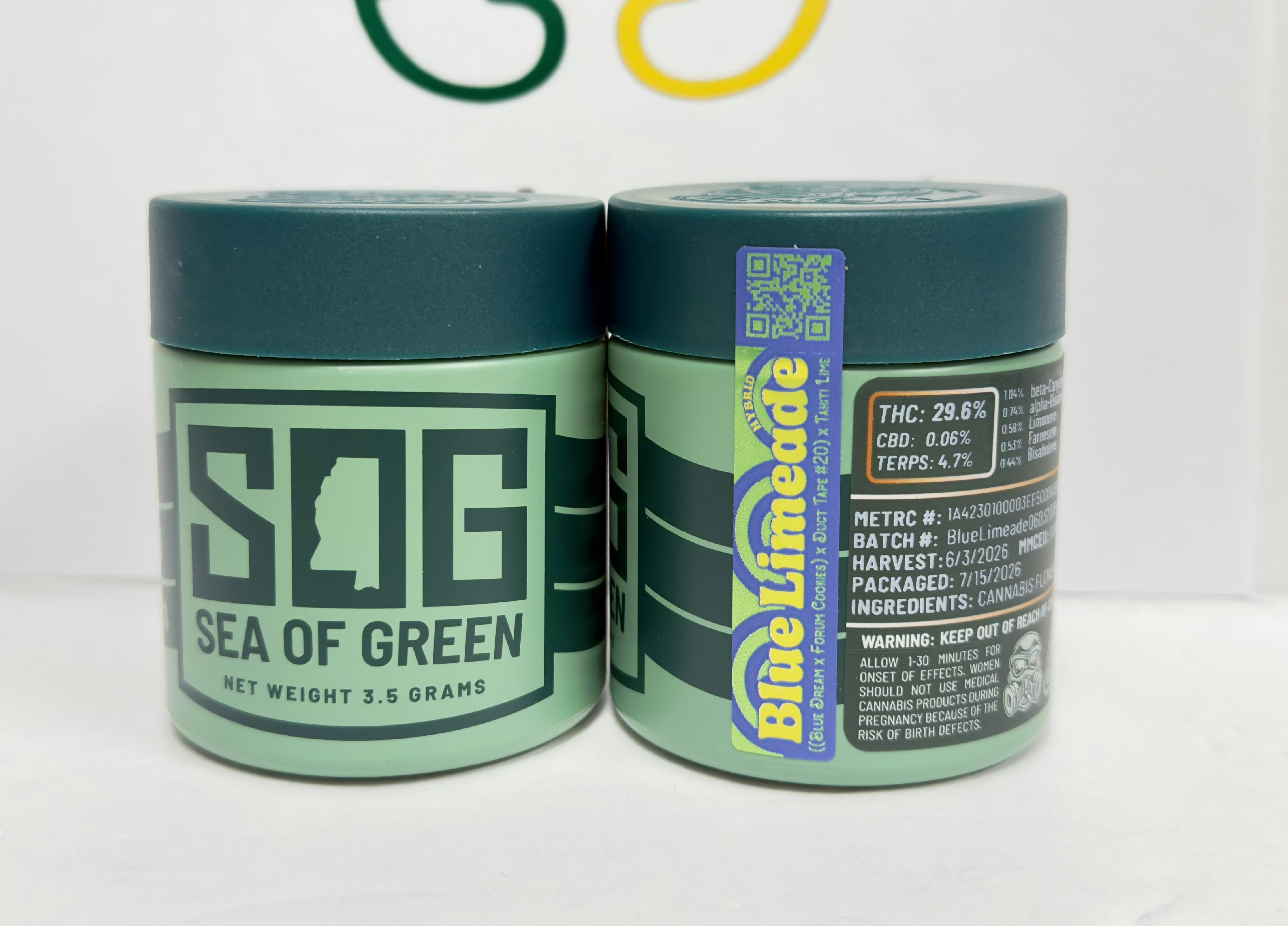 SOG- Blue Limeade 29% 4.7%terp (hyb)