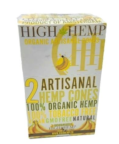 High Hemp Banana Goo Artisinal Hemp Cones 2pk