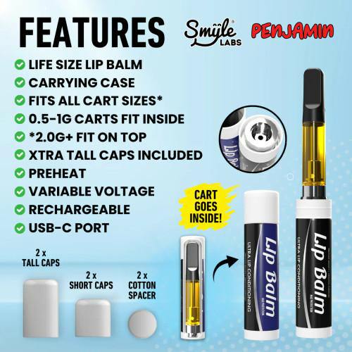 SMYLE Labs | Lip Balm 400mAh 510 Thread Battery and Storage